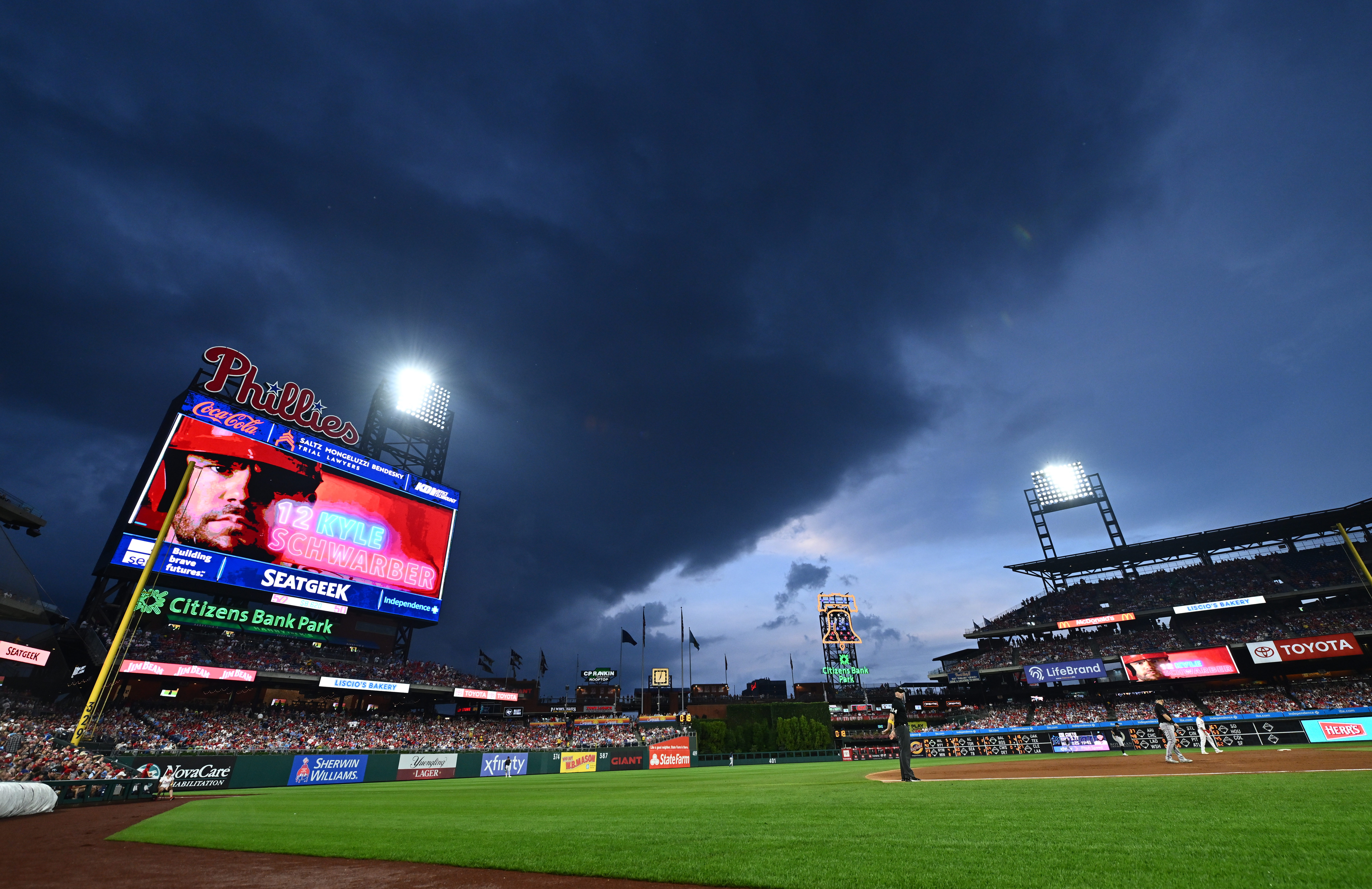 Philadelphia Phillies outfielder Kyle Schwarber only hit two