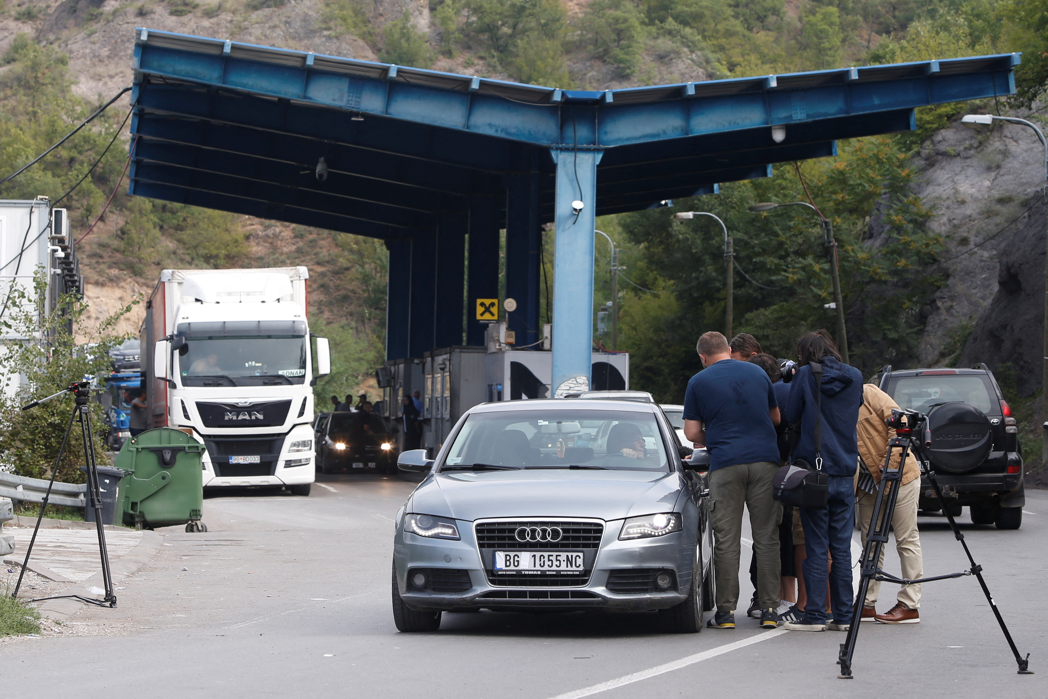 Jarinje border crossing between Kosovo and Serbia