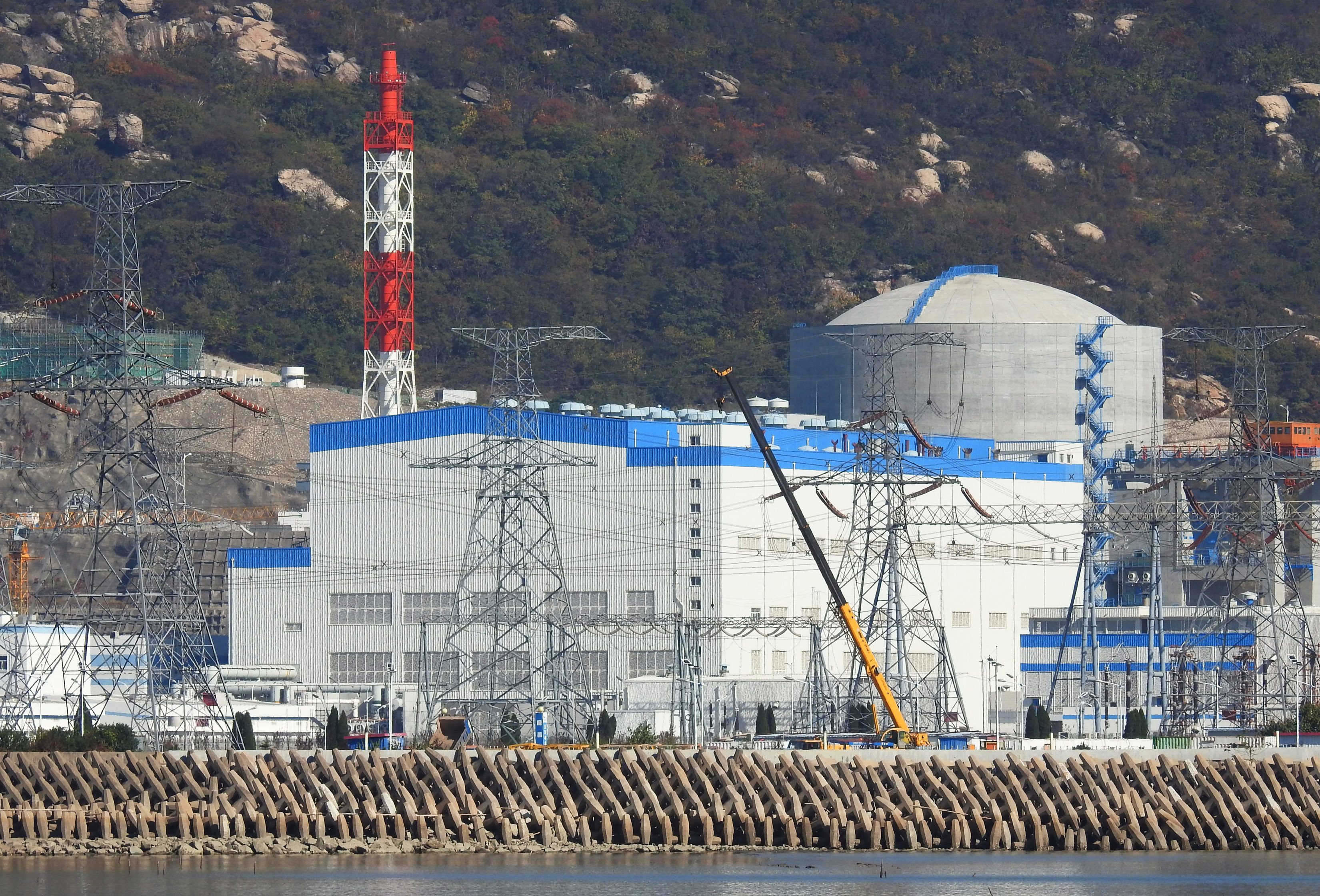 View of the Unit 4 reactor of Tianwan Nuclear Power Plant in Lianyungang