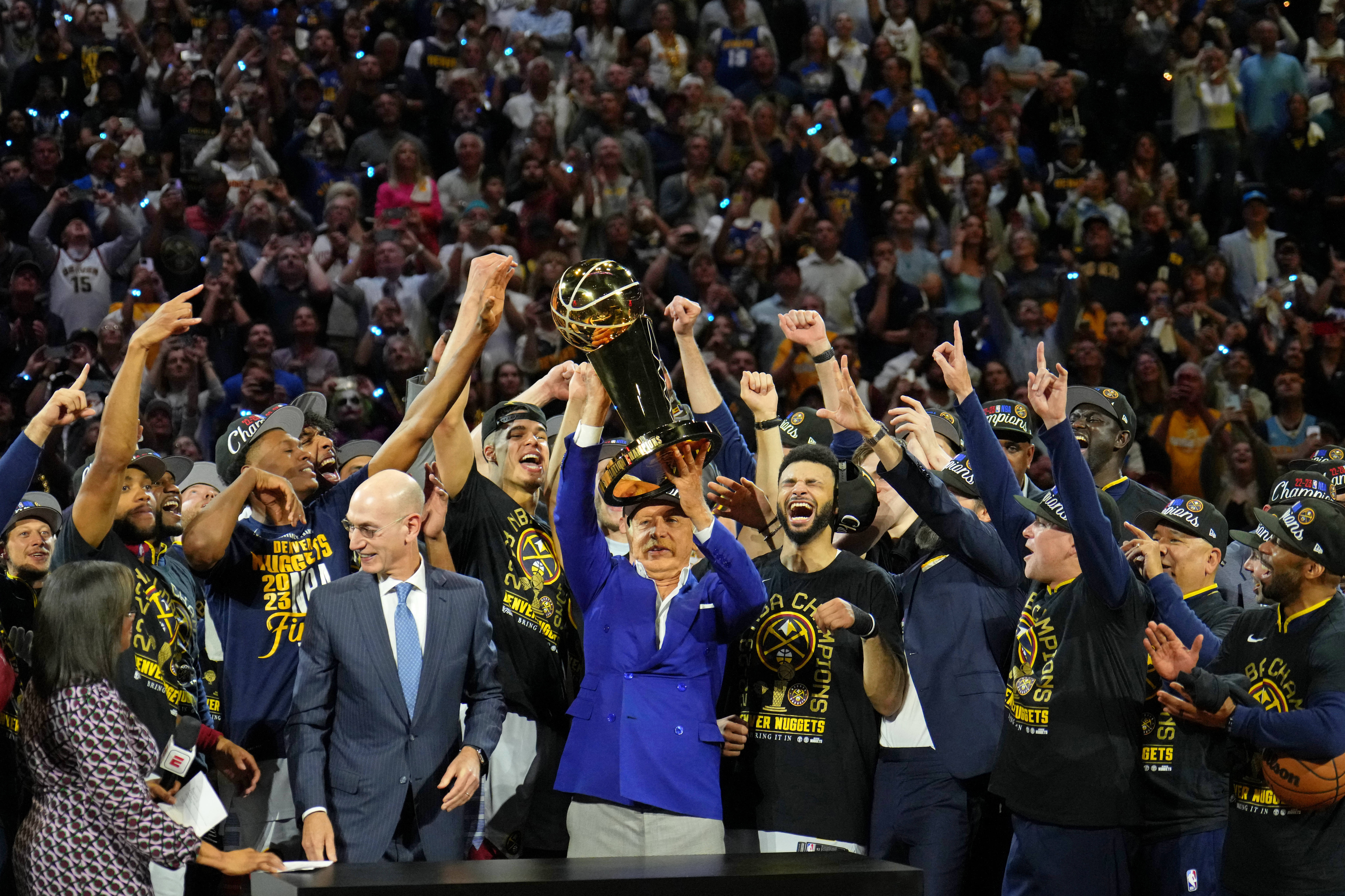 The Denver Nuggets have won the NBA Finals for the first time in the team's  history