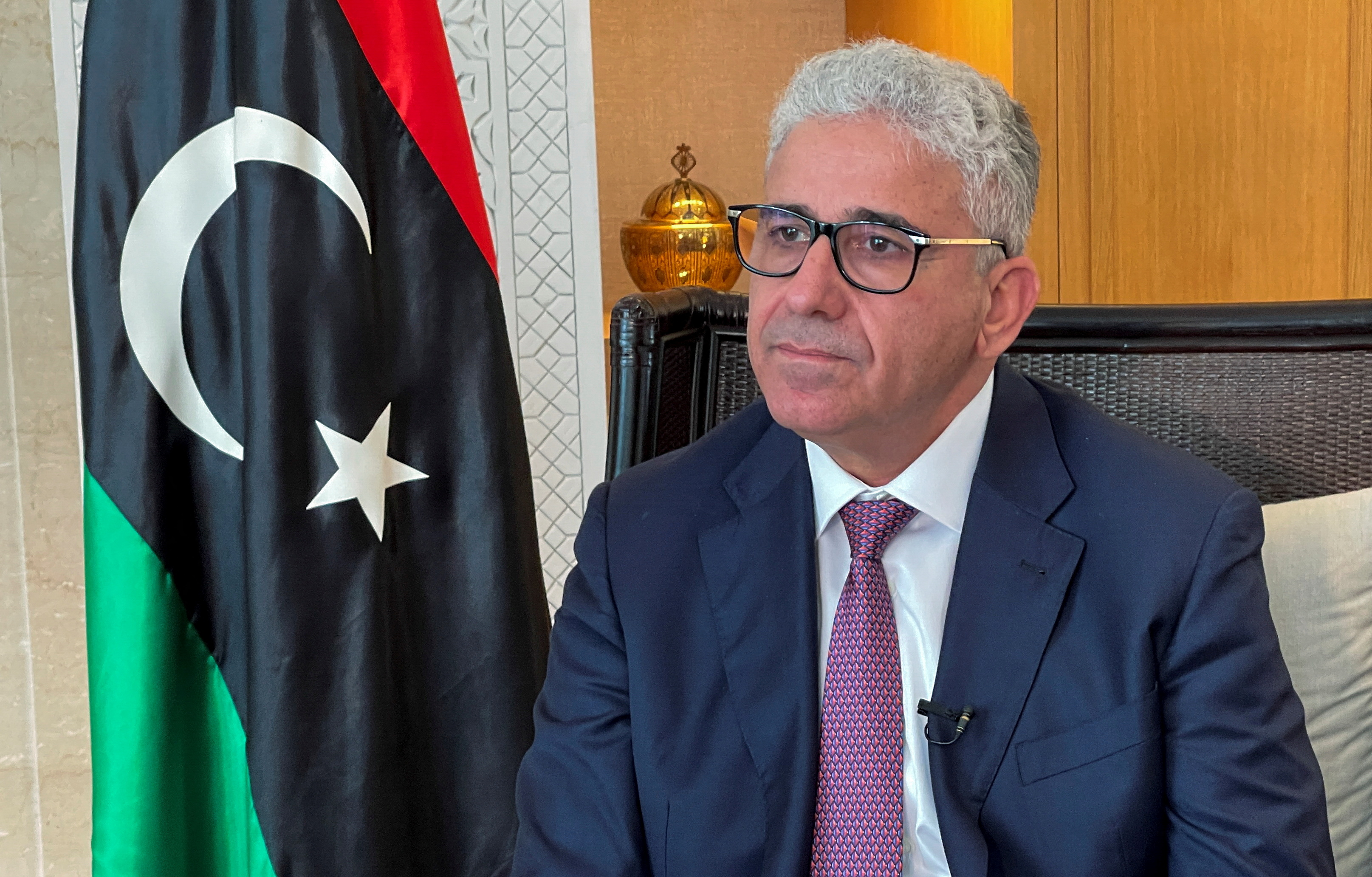 Libya's Bashagha attends an interview with Reuters in Tunis
