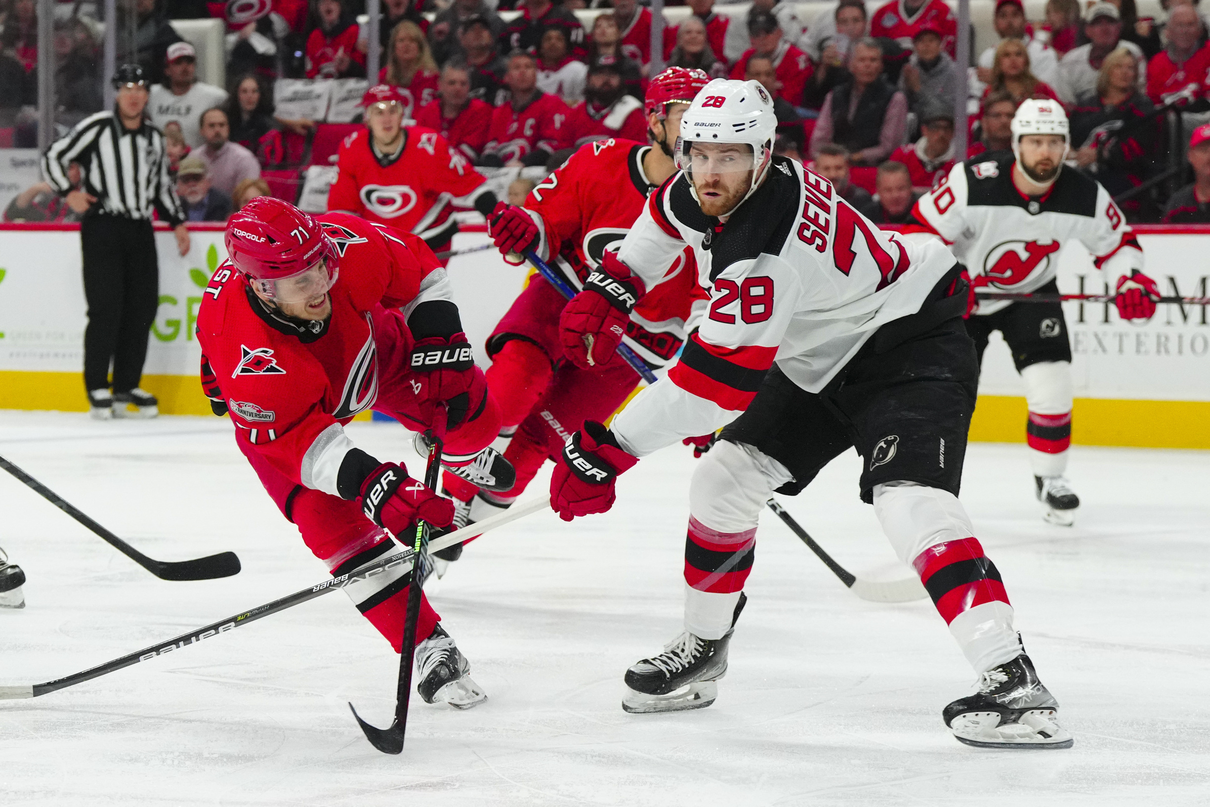 Devils dominate Hurricanes in Game 3 to get back into series