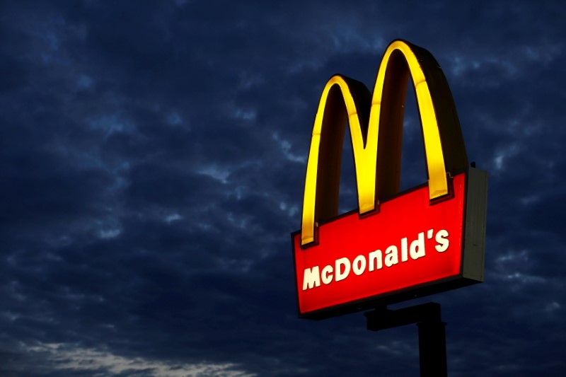 A McDonald's restaurant is pictured in Encinitas, California
