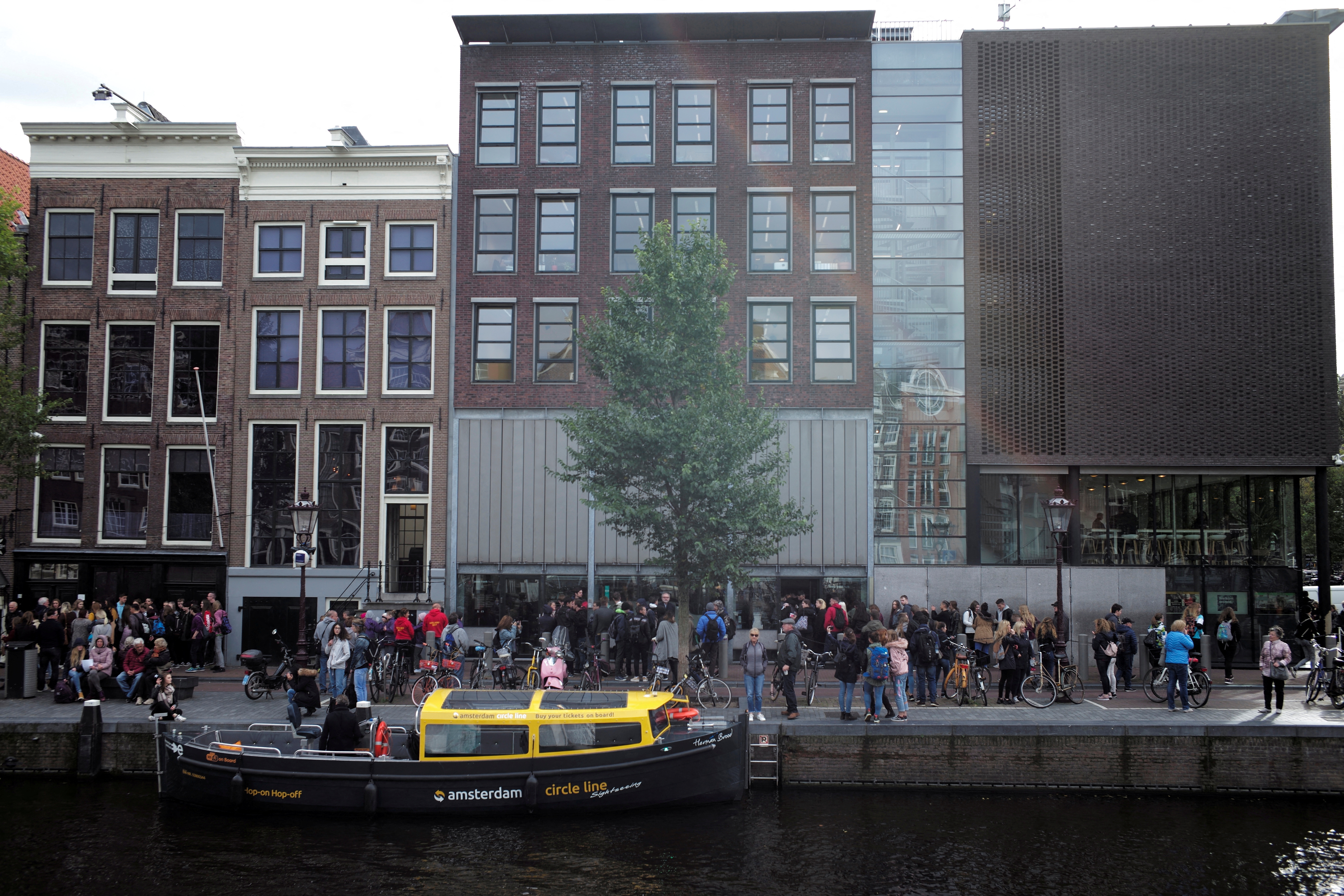 A view of Anne Frank House in Amsterdam