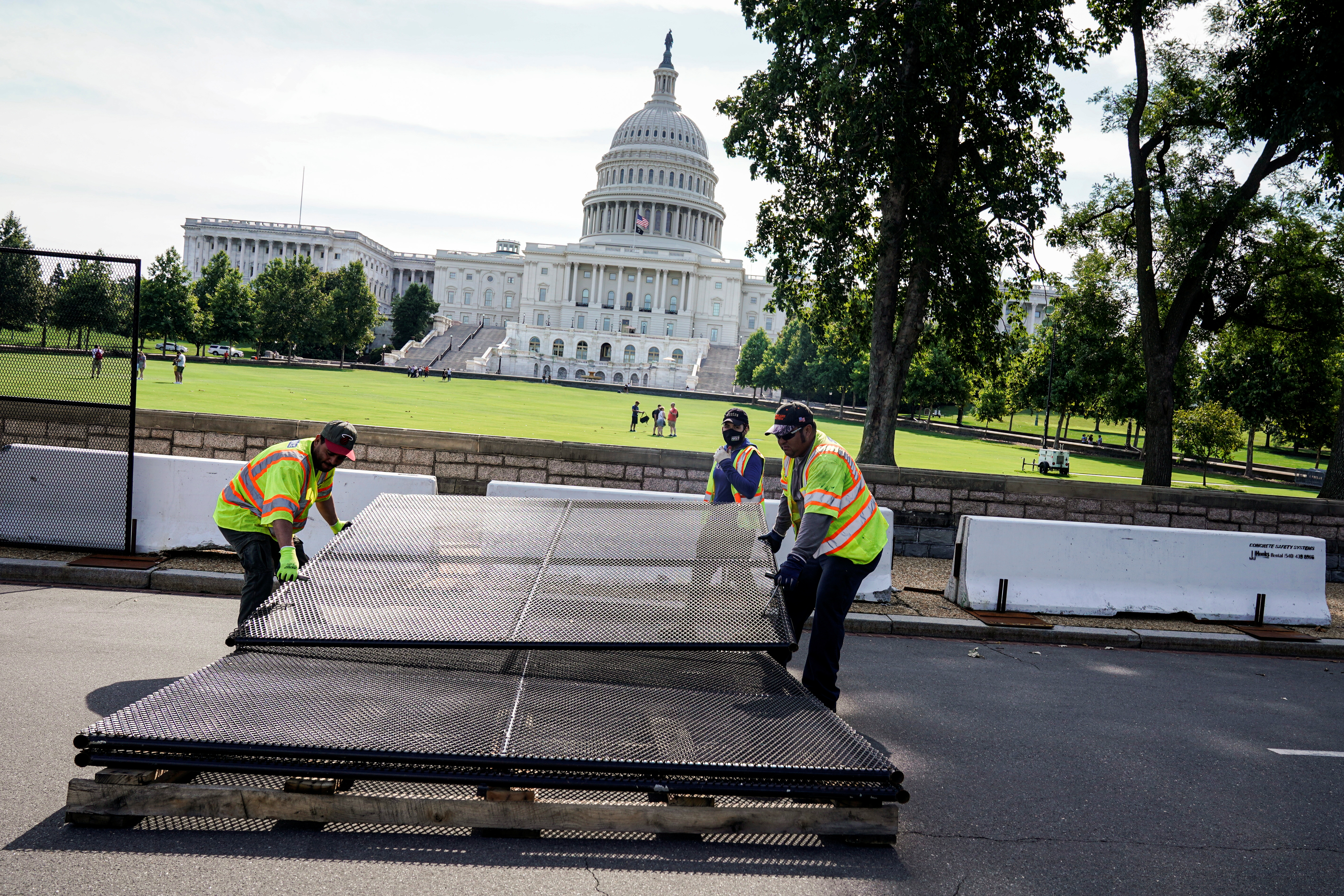 Fencing is being removed from the US Capitol in Washington