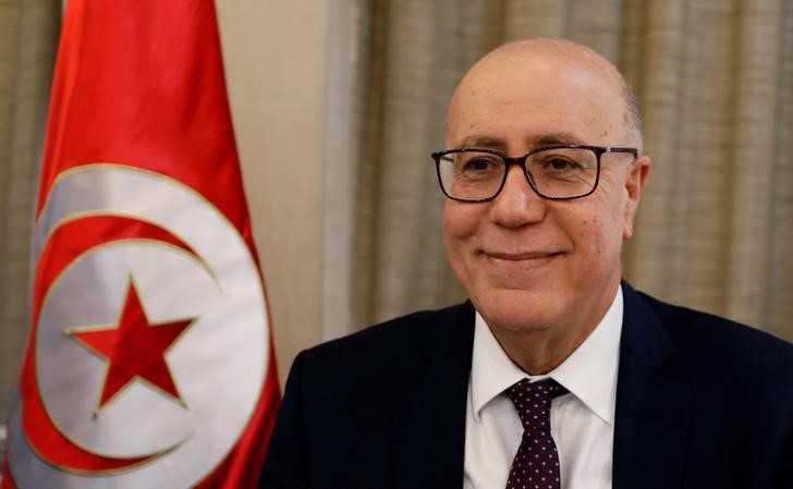 Tunisia's Central Bank governor Marouane El Abassi attends a news conference in Tunis