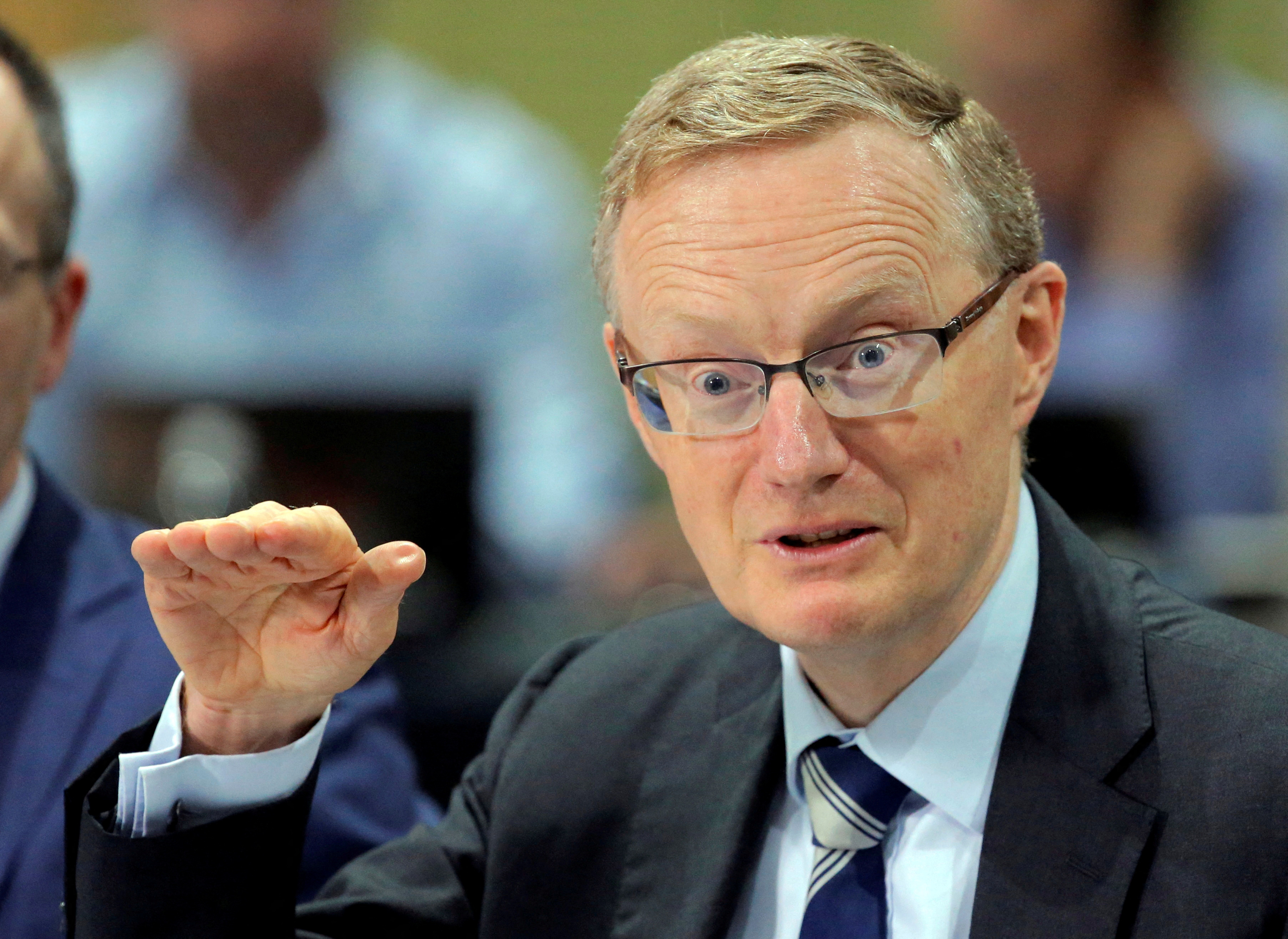 Australia's new Reserve Bank of Australia (RBA) Governor Philip Lowe speaks at a parliamentary economics committee meeting in Sydney
