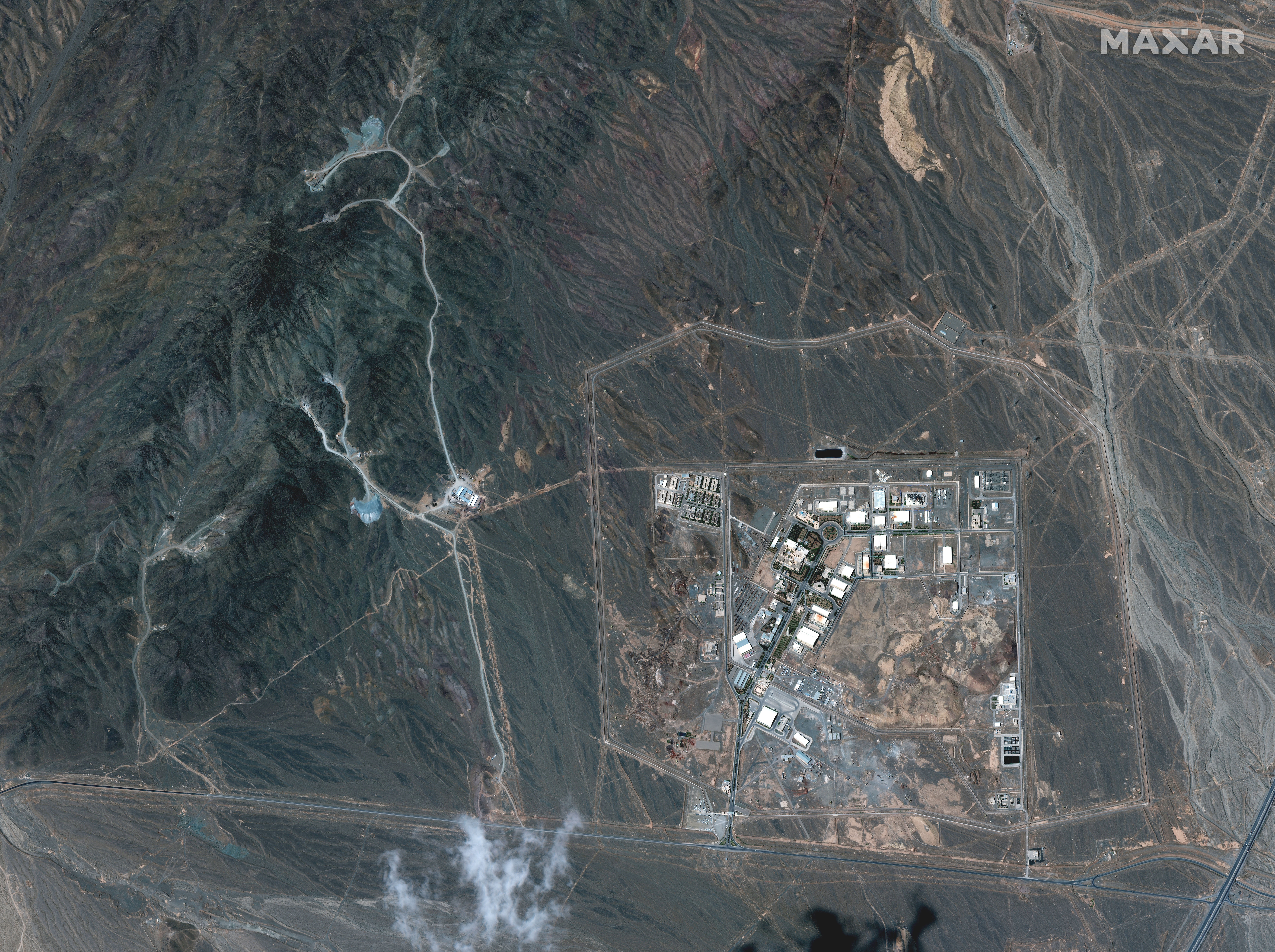 A view of the Natanz uranium enrichment facility 250 km (155 miles) south of the Iranian capital Tehran, in this Maxar Technologies satellite image taken last week and obtained by Reuters on April 12, 2021. Satellite image ©2021 Maxar Technologies/Handout via REUTERS 