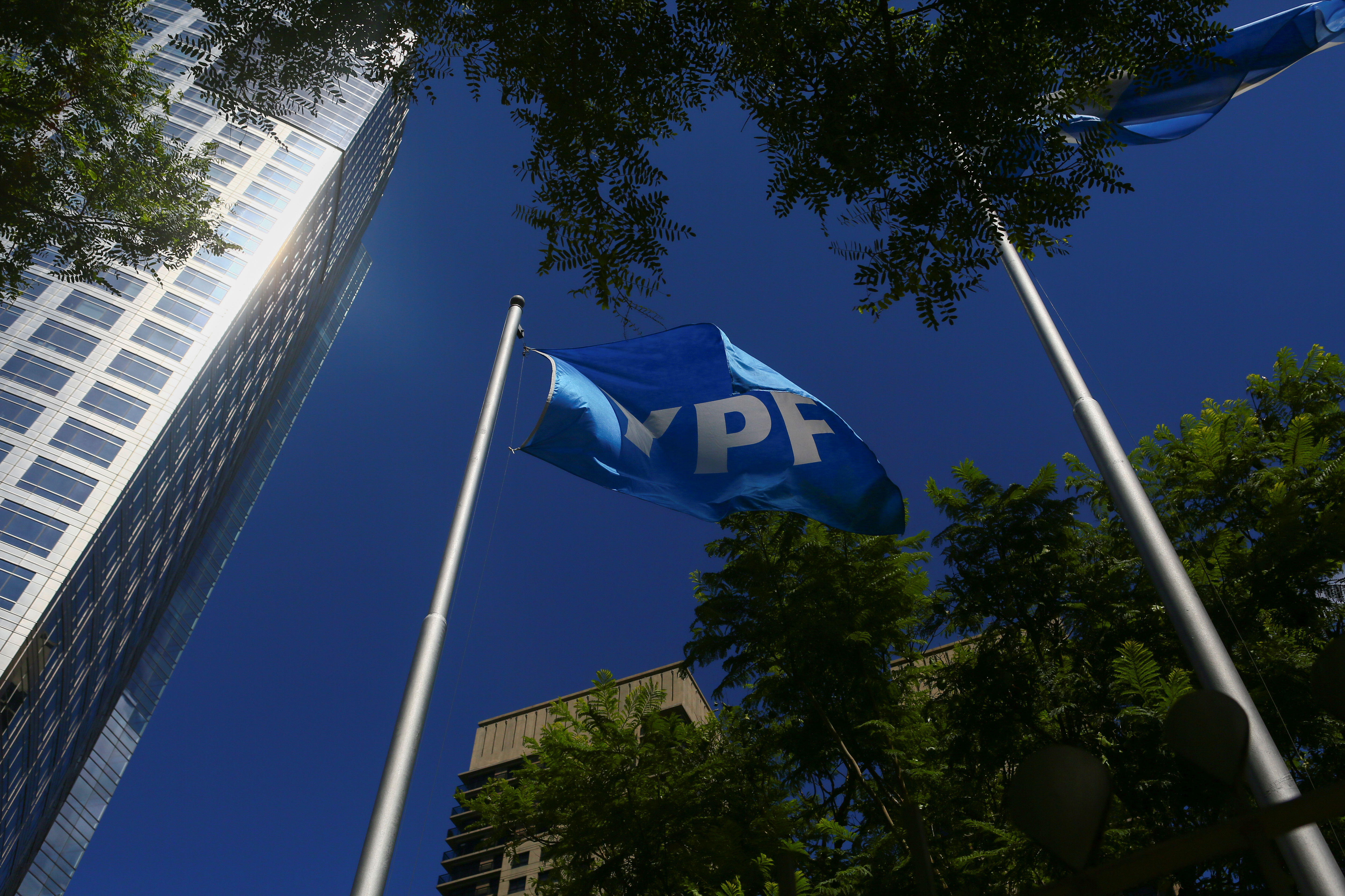The headquarters of Argentina's state energy company YPF is seen in Buenos Aires
