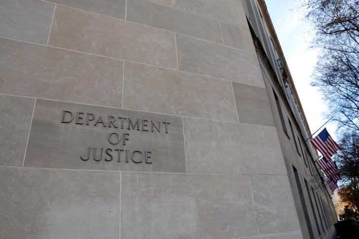 U.S. Justice Department building is seen in Washington