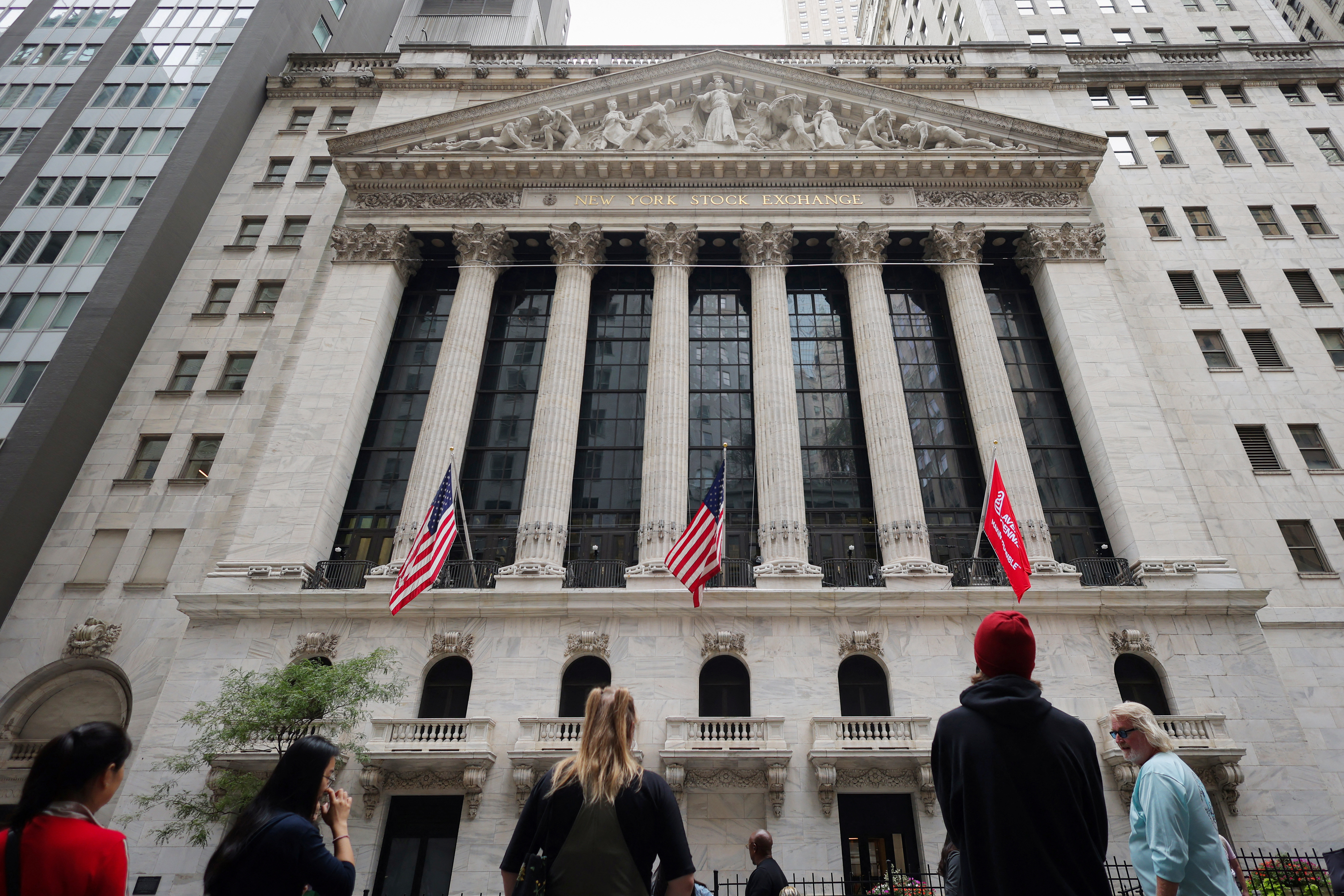 Federal Reserve Chair Jerome Powell interest rate announcement at the New York Stock Exchange (NYSE) in New York City