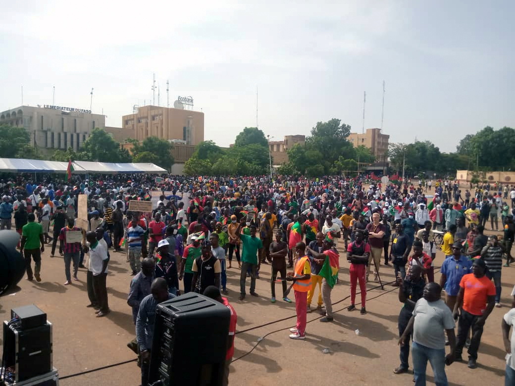 Protest to denounce the government's handling of the security situation in Ougadougou