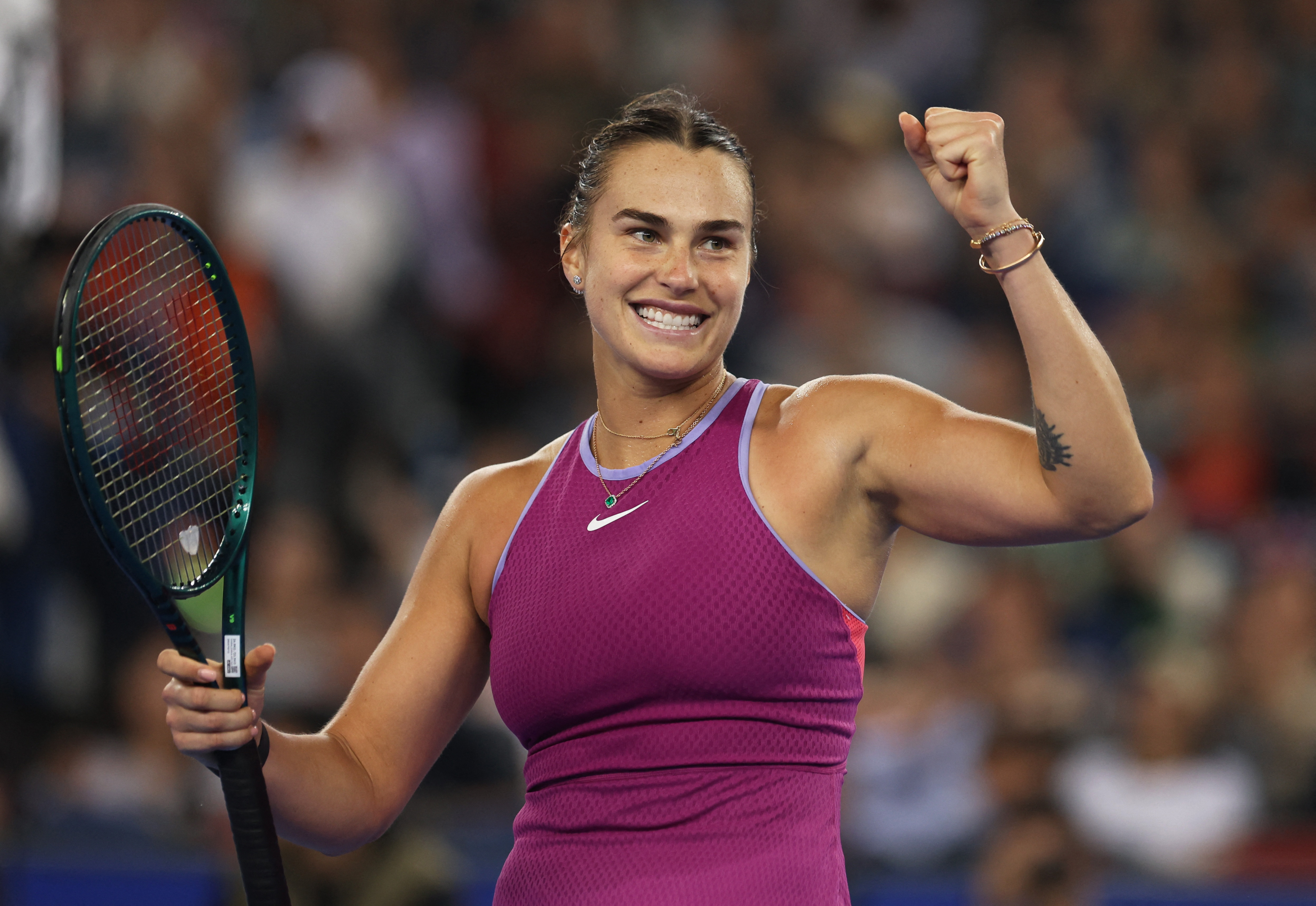 Sabalenka wins third straight Wuhan Open title after beating home 