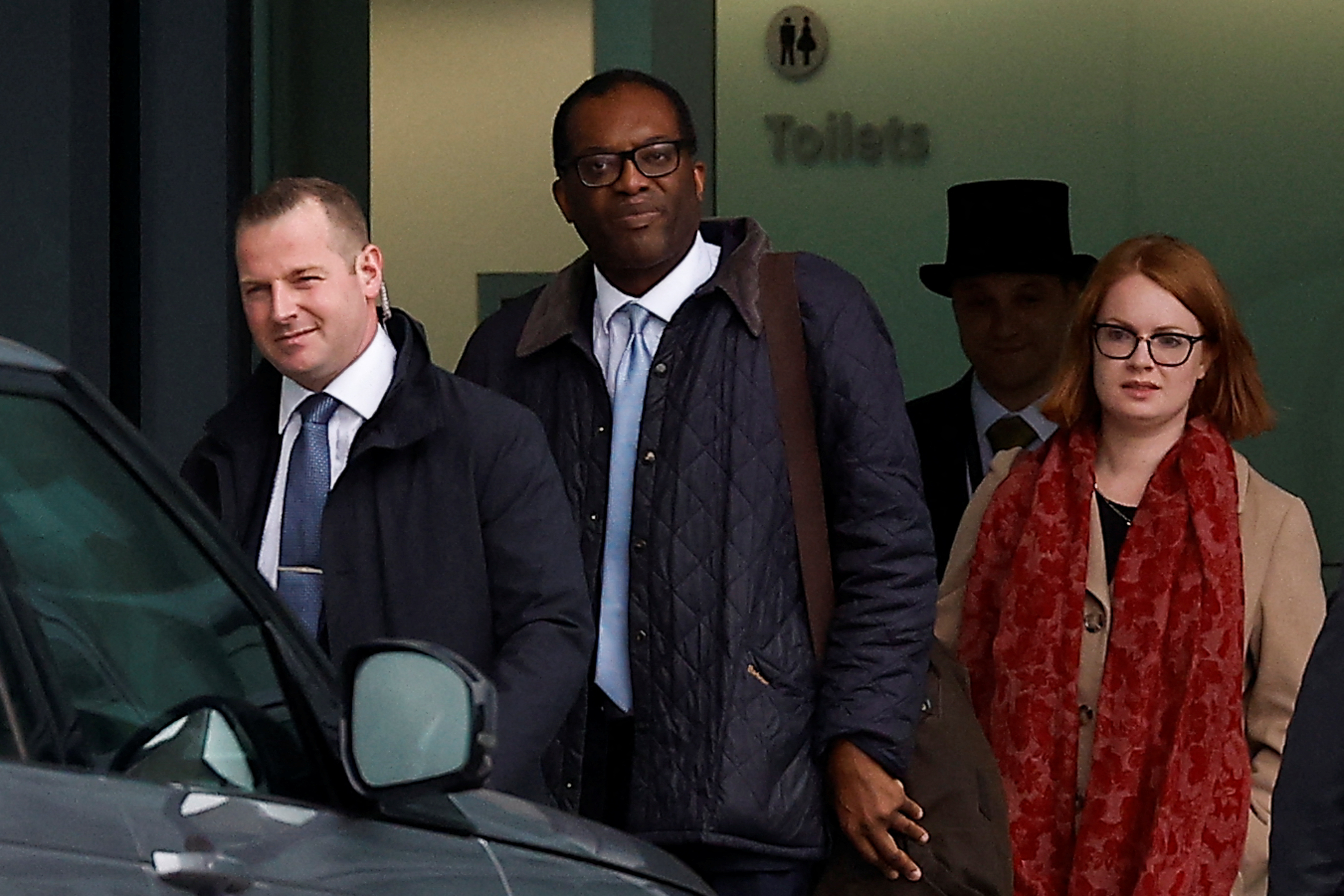 Chancellor of the Exchequer Kwasi Kwarteng leaves Heathrow Airport