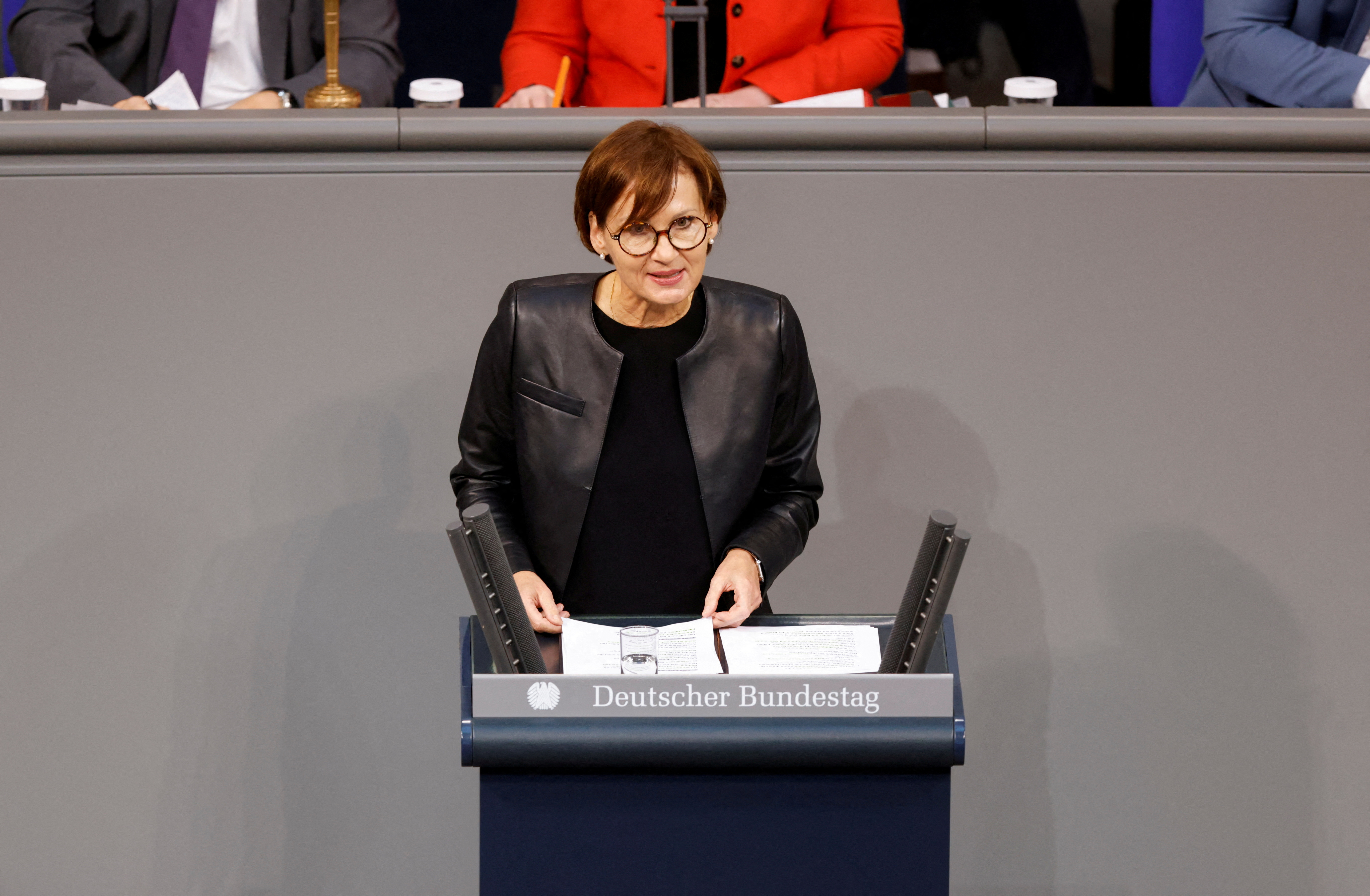 Session of the German lower house of parliament or the Bundestag