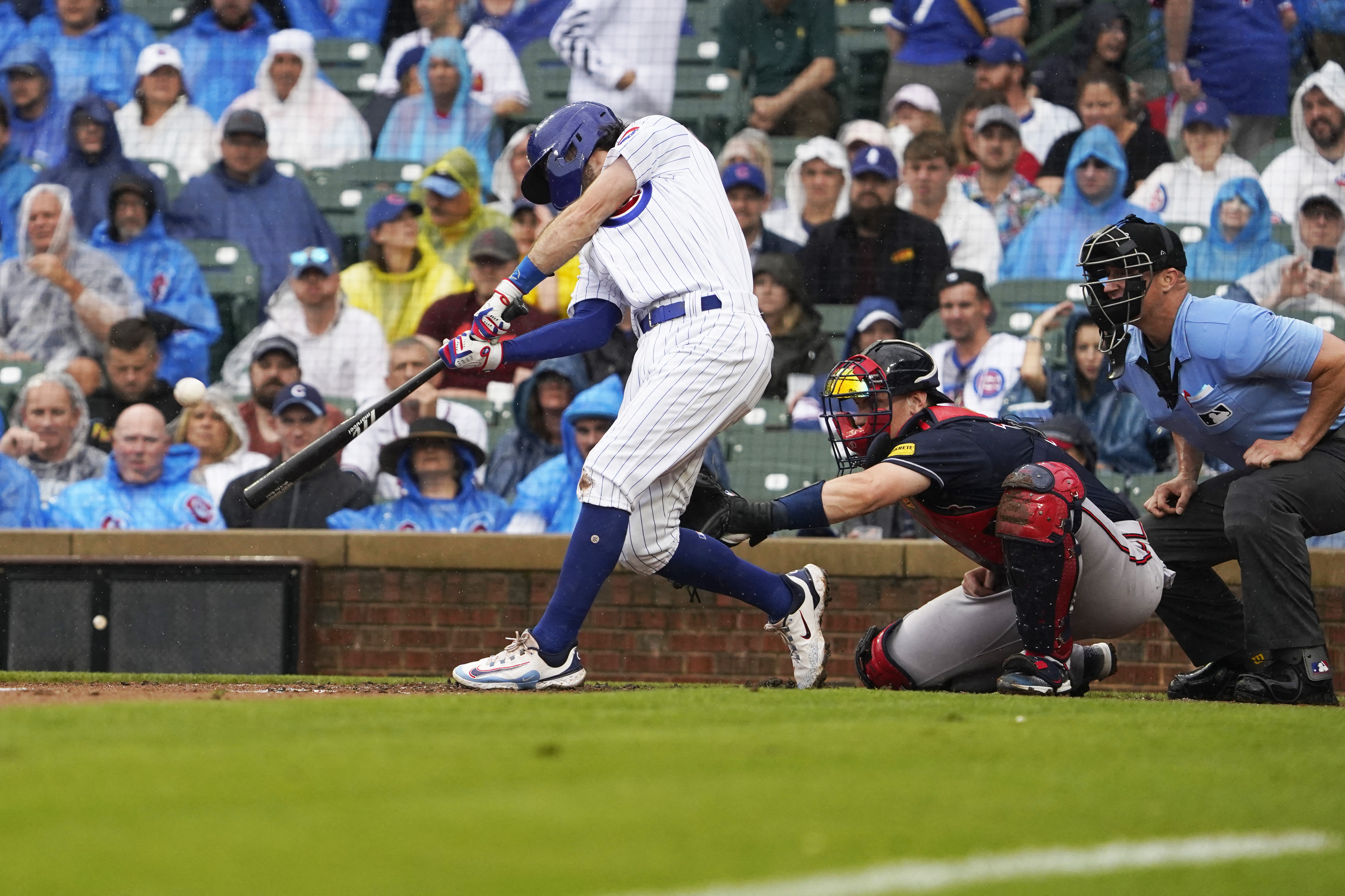 Swanson and Candelario go deep as the Cubs hold off the Braves 8-6 at rainy  Wrigley - ABC News