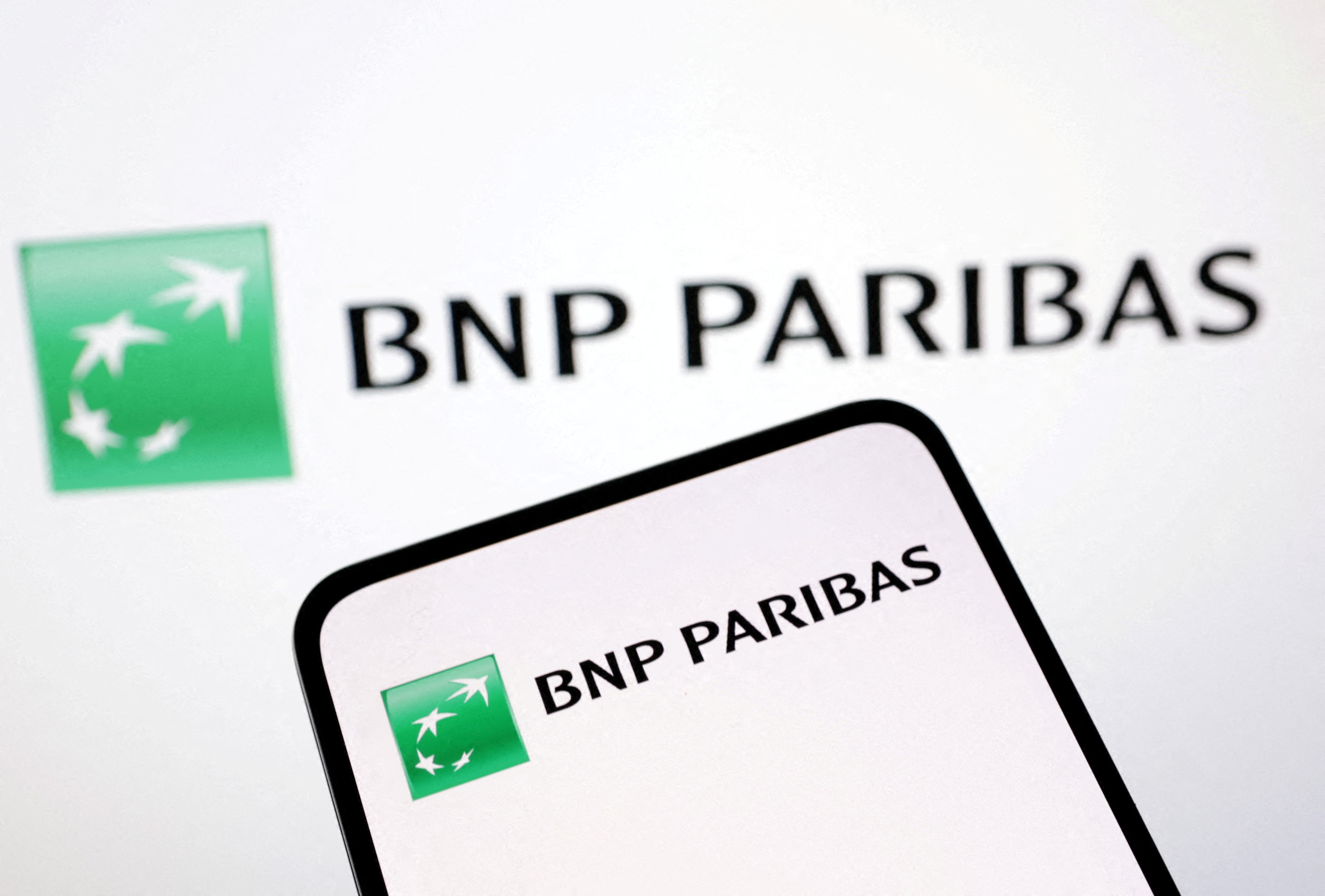Illustration shows BNP Paribas Bank logo