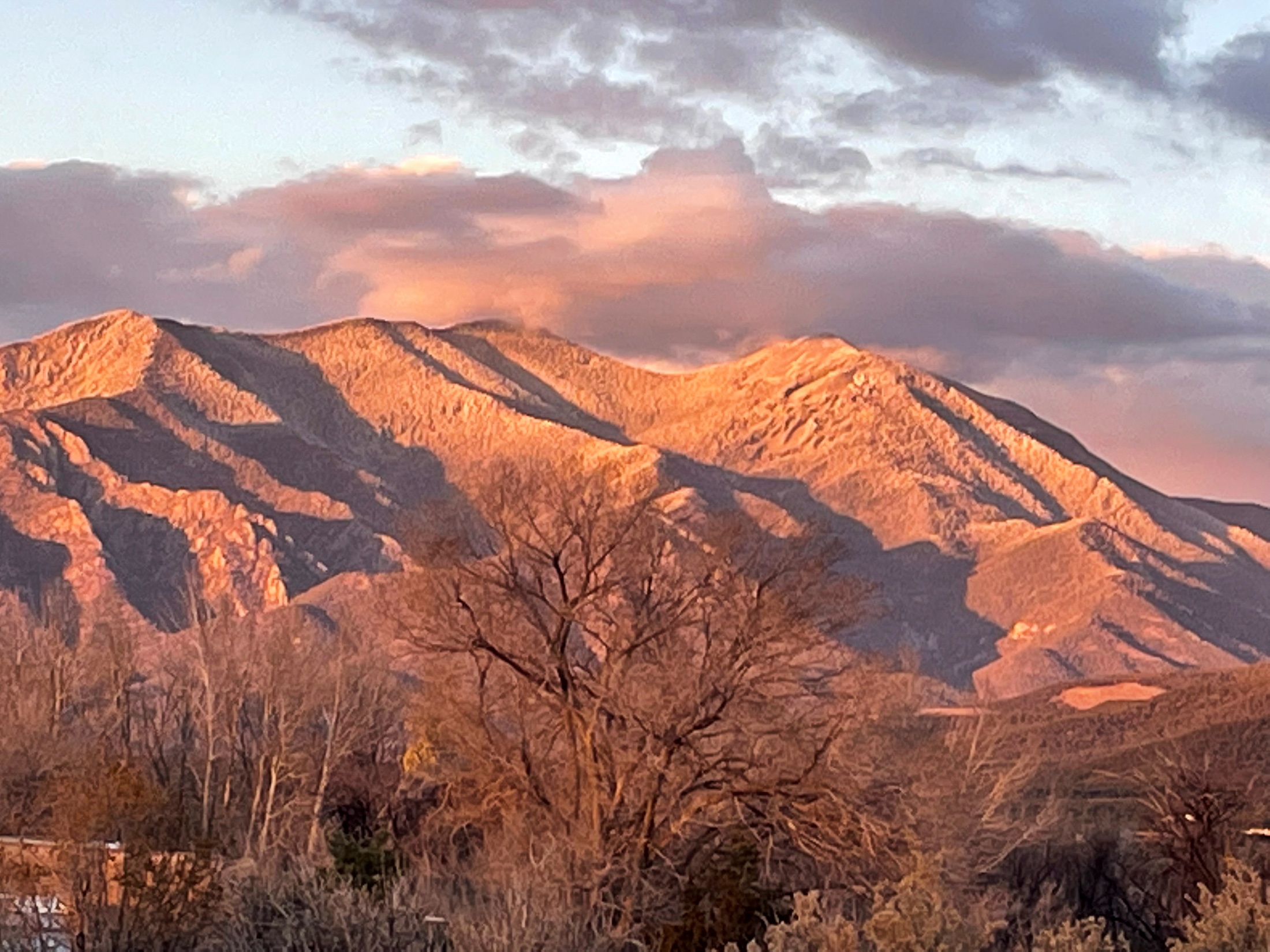 The Sangre de Cristo Mountains seen near Taos, New Mexico