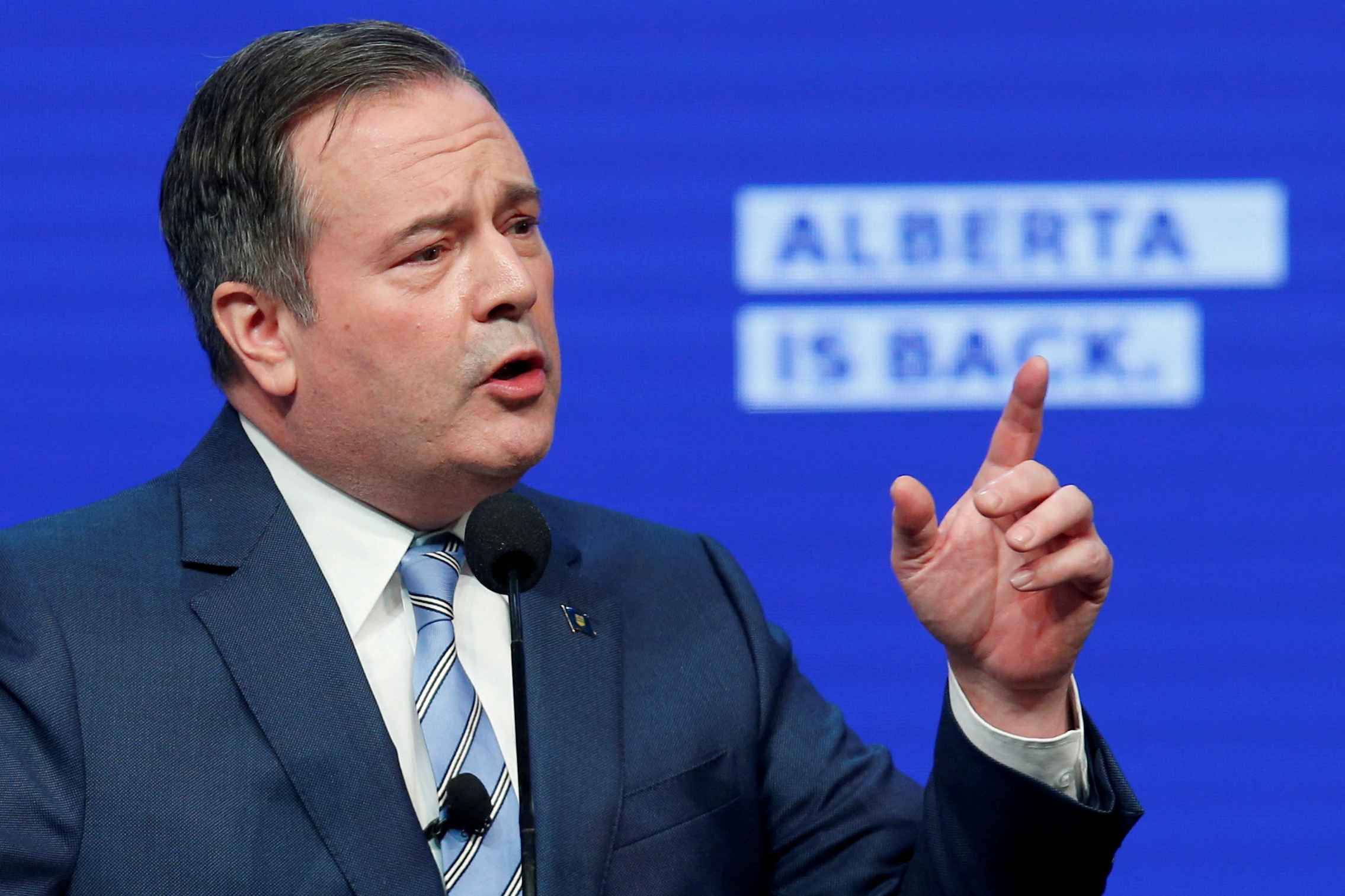 Alberta Premier Kenney addresses delegates at the annual UCP convention in Calgary