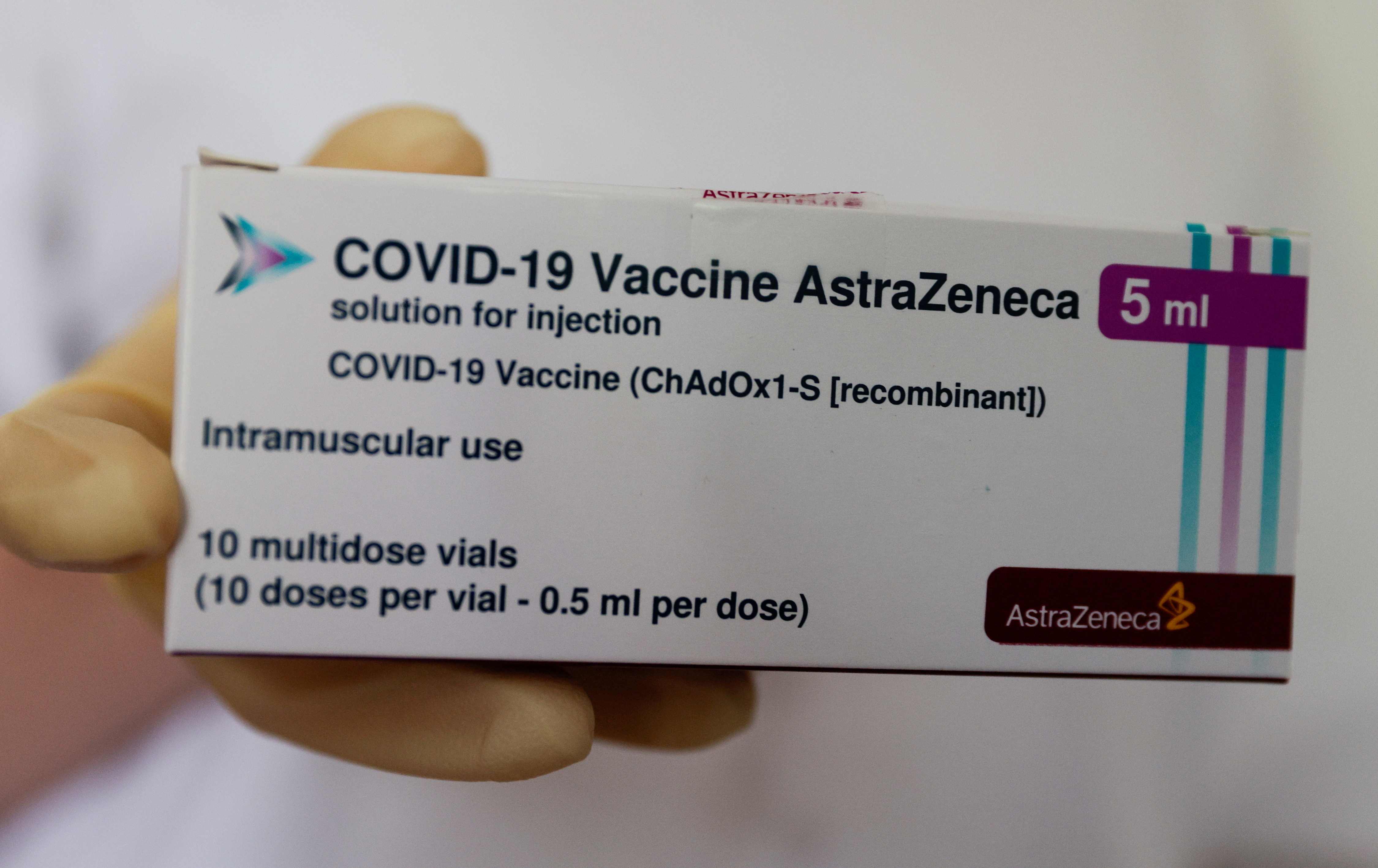A box of AstraZeneca's COVID-19 vaccine is seen in a general practice facility, as the spread of the coronavirus disease (COVID-19) continues, in Vienna, Austria May 18, 2021. REUTERS/Leonhard Foeger/File Photo
