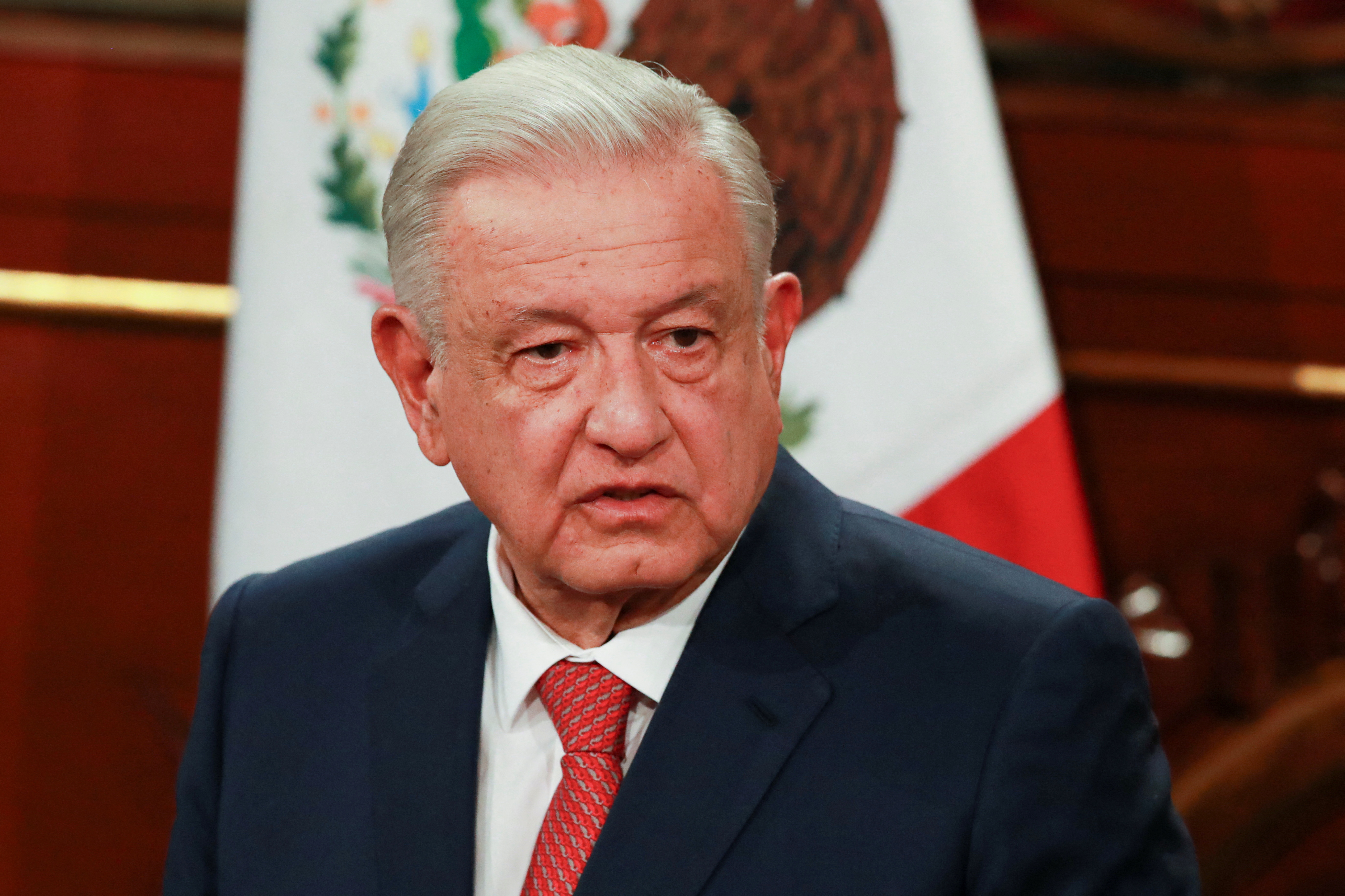 Mexico's President Andres Manuel Lopez Obrador presents constitutional reforms, in Mexico City