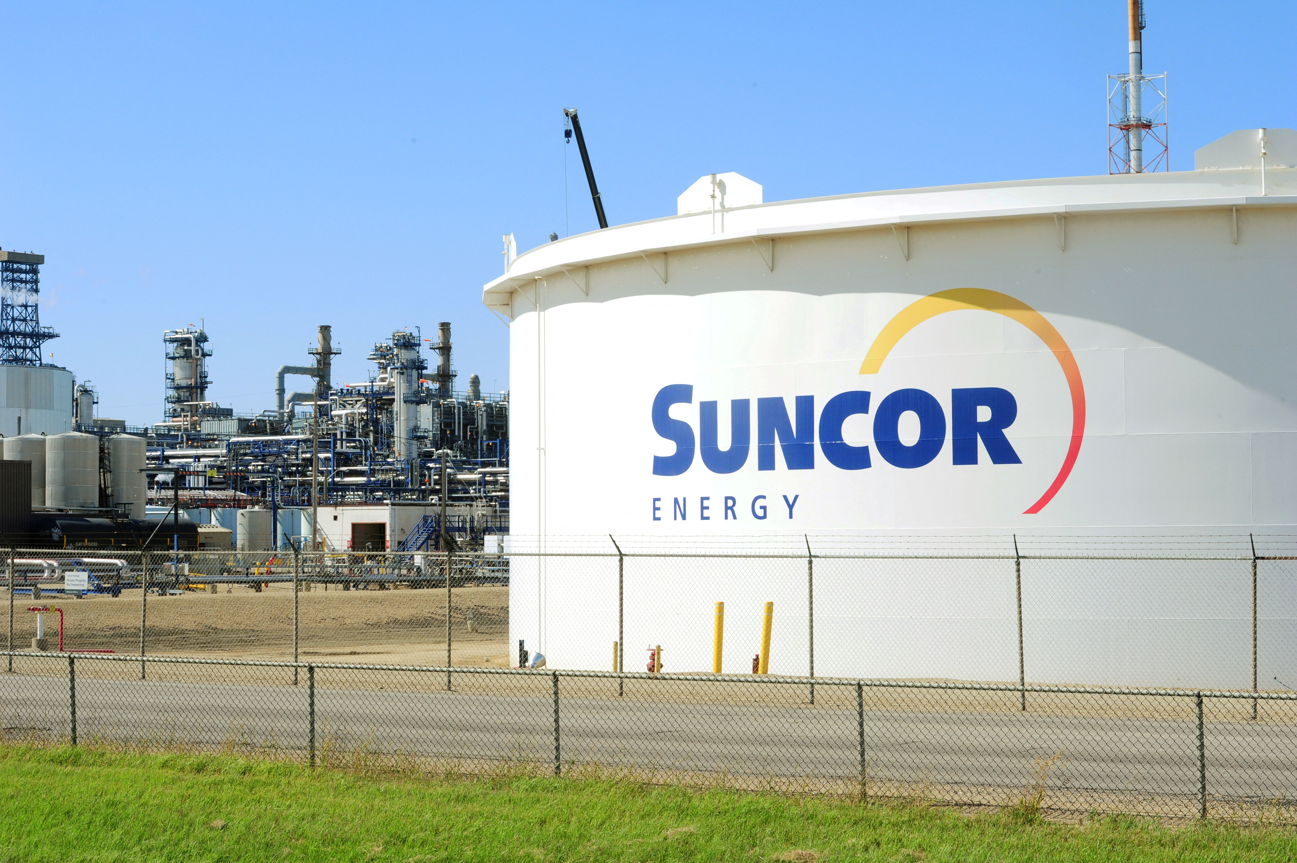 Suncor Energy facility is seen in Sherwood Park, Alberta