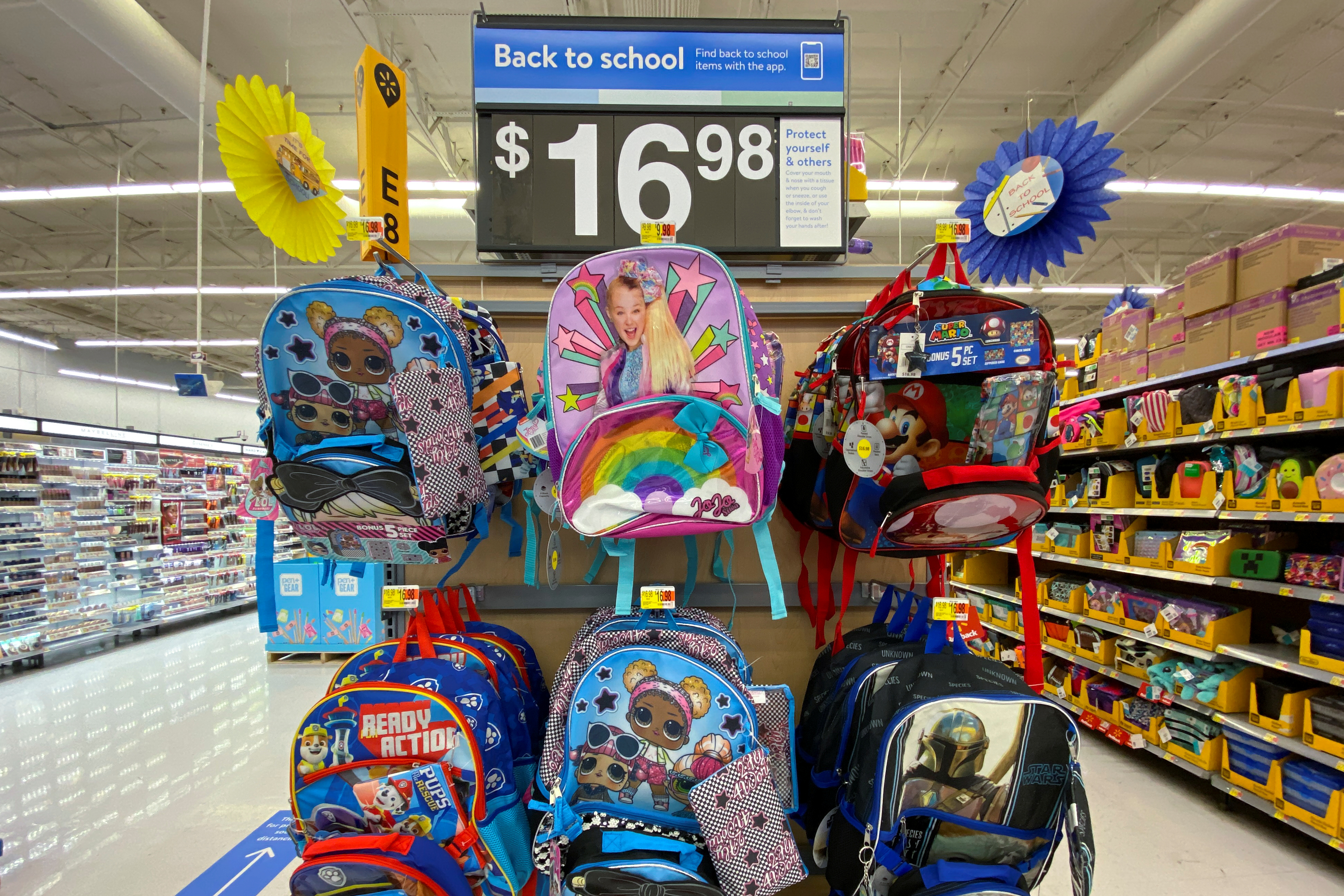 Back to school suppiles for sale in U.S. department stores
