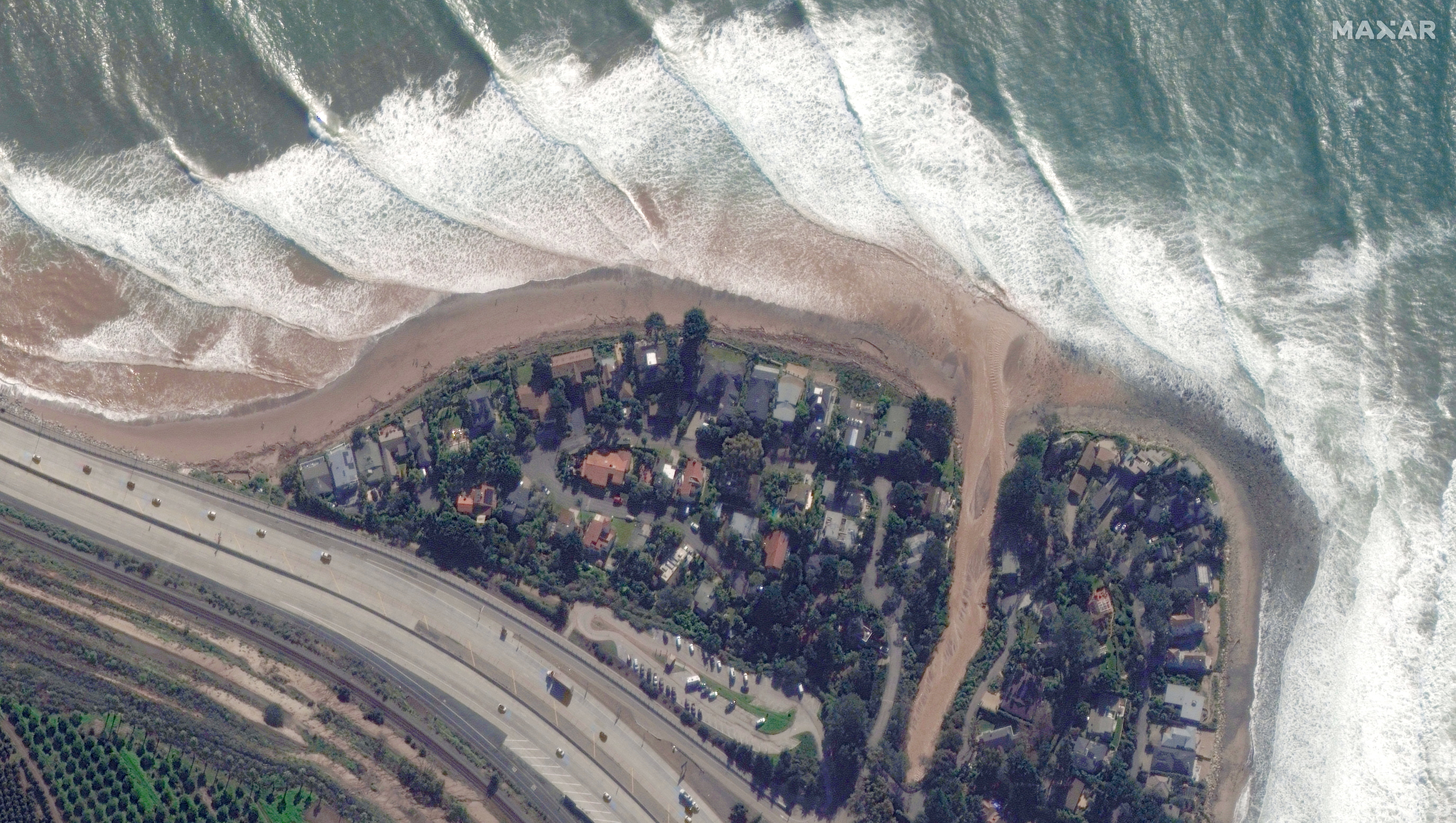 Satellite image of southern California