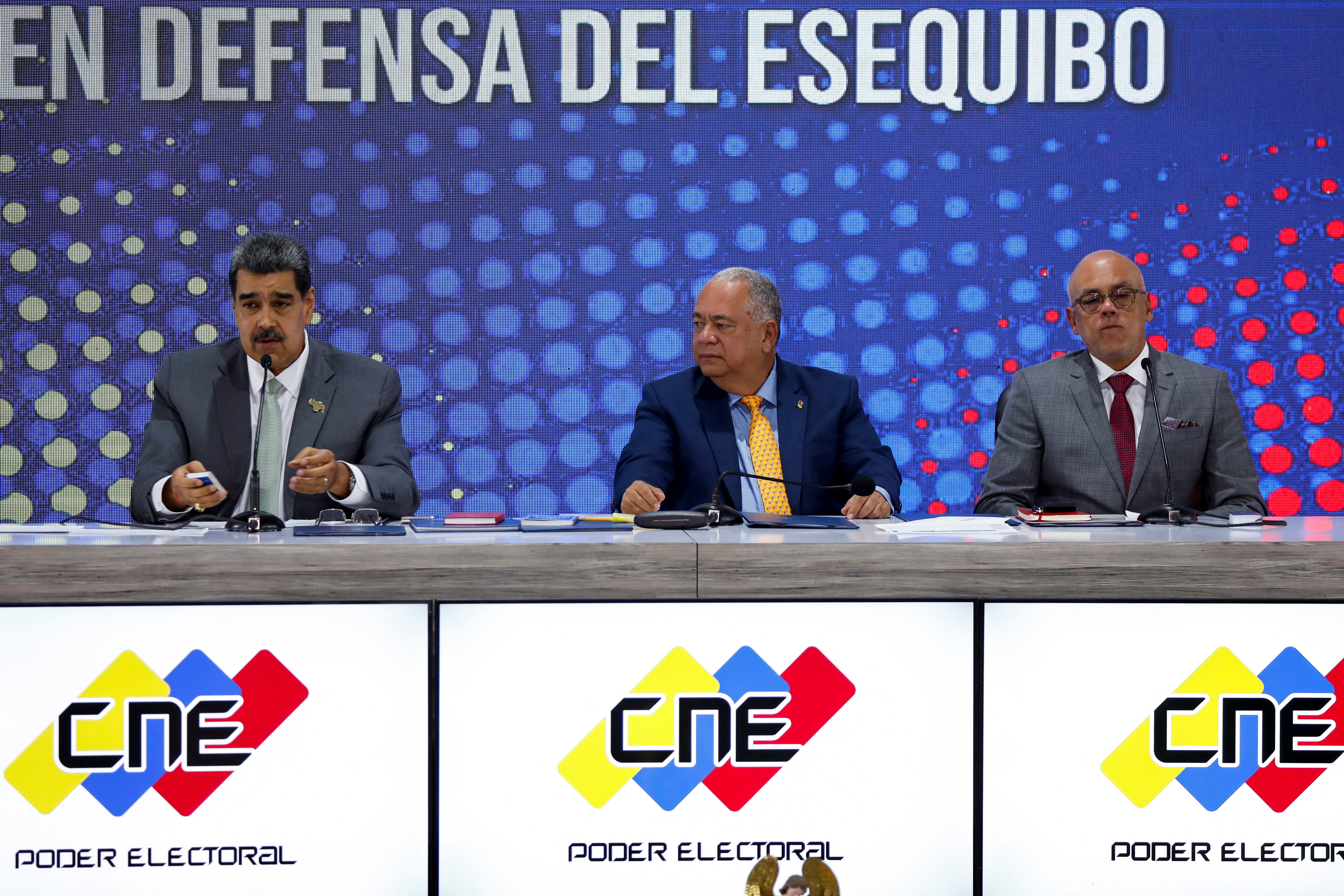 Venezuelan President Nicolas Maduro attends an event at the National Electoral Council, in Caracas