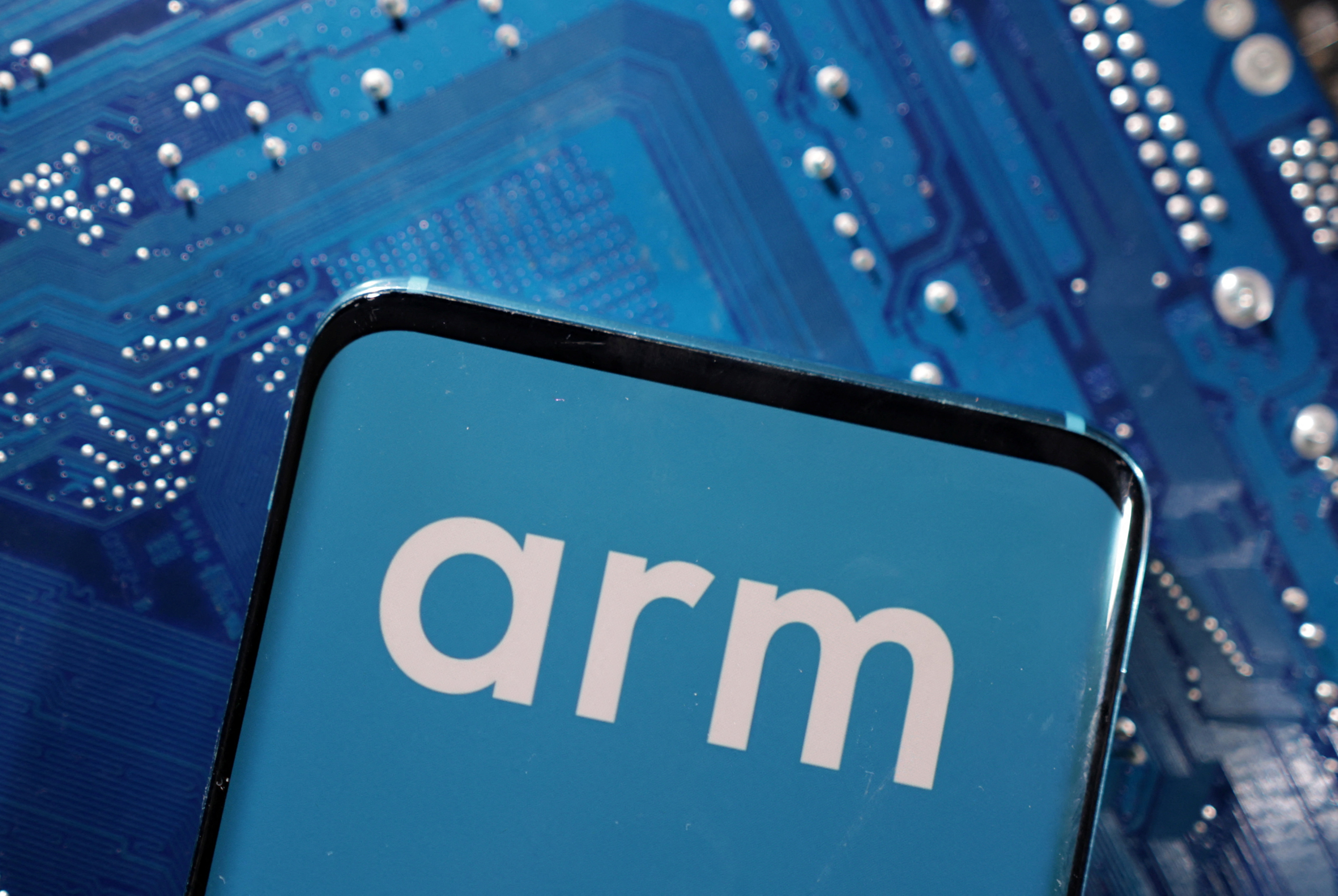 Illustration shows Arm Ltd logo