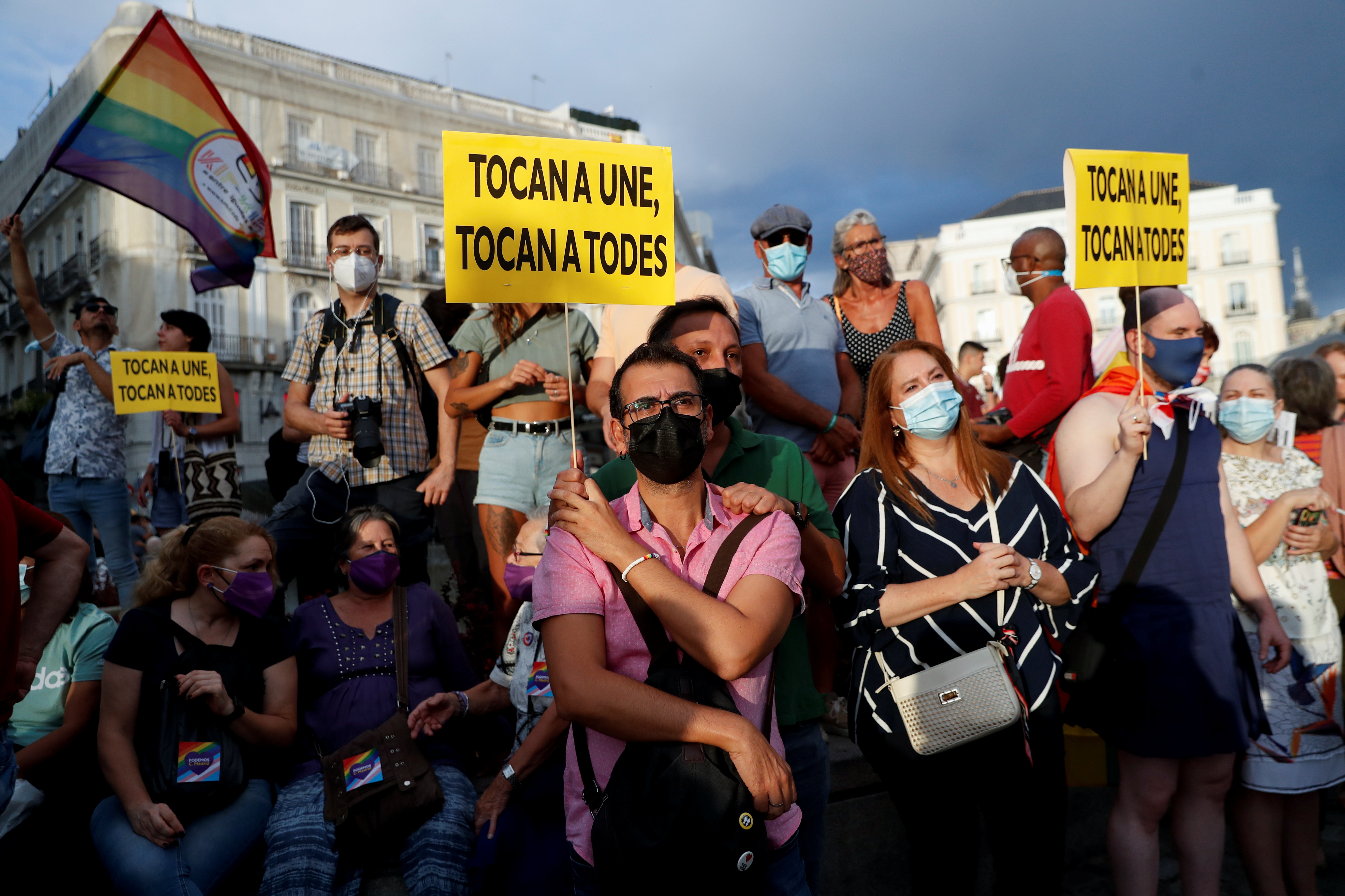 Hundreds protest against rise in homophobic attacks in Madrid | Reuters