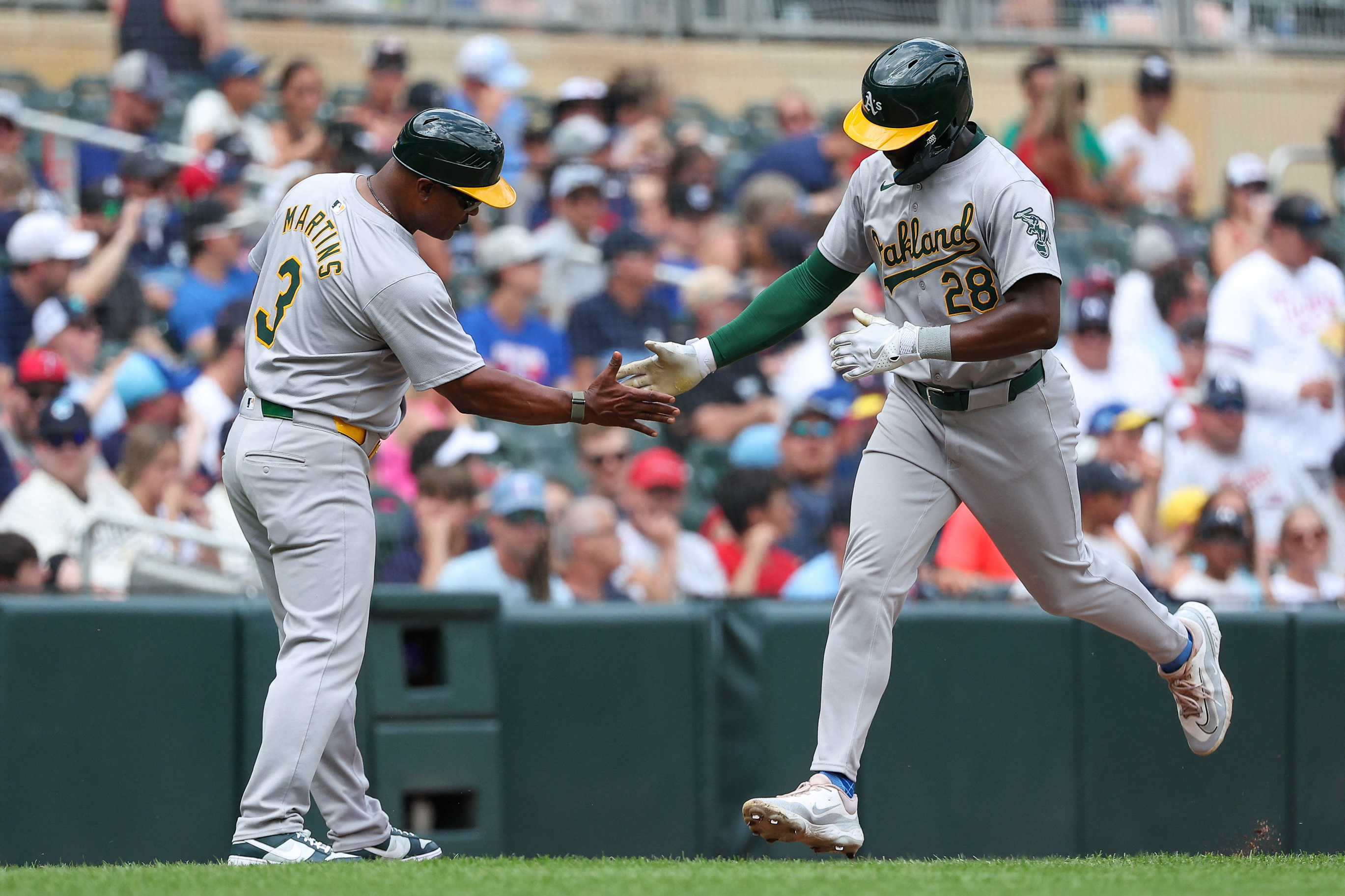 Jose Miranda's blast lifts Twins in DH sweep of Athletics | Reuters