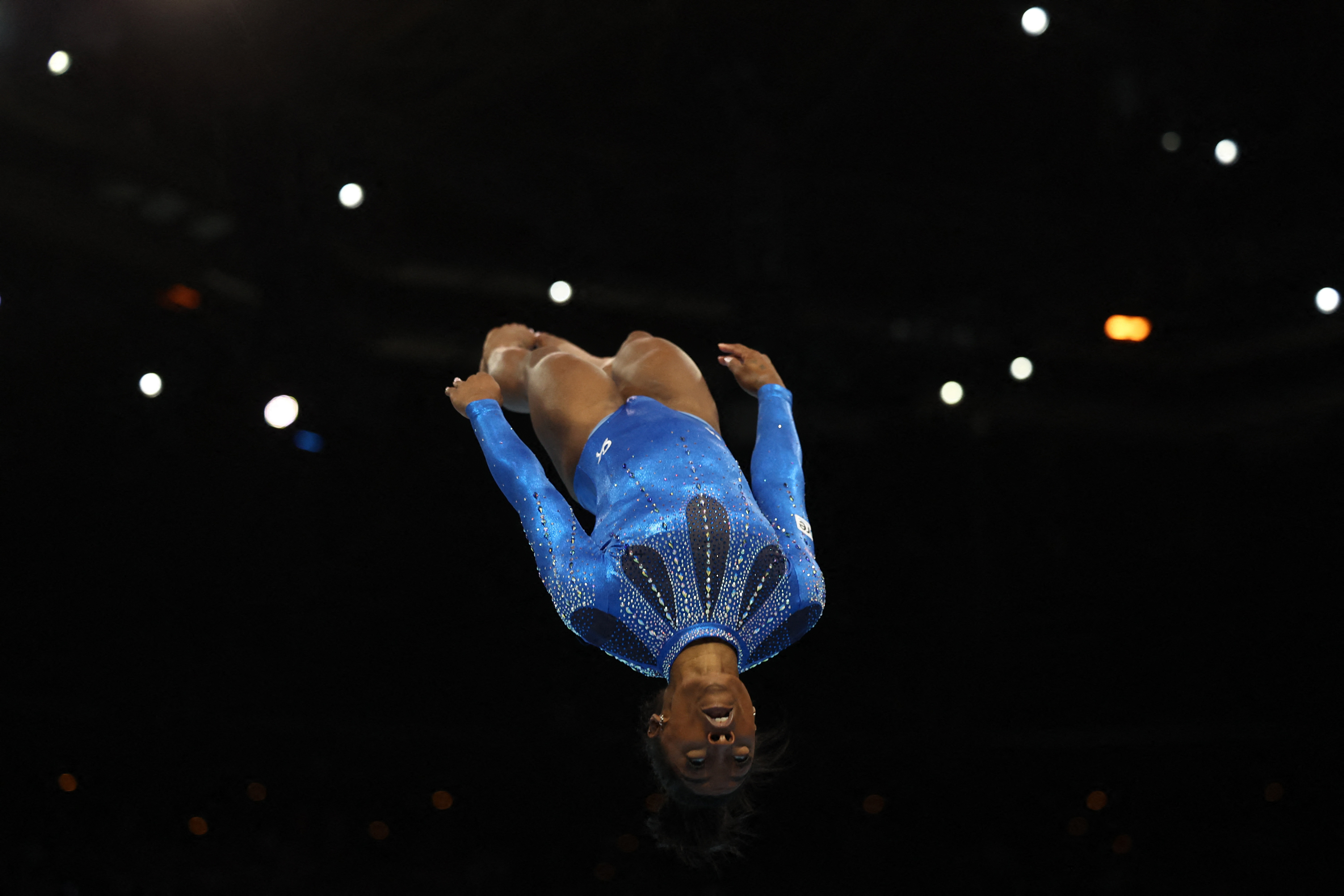 Simone Biles wins 6th all-around title at worlds to become most