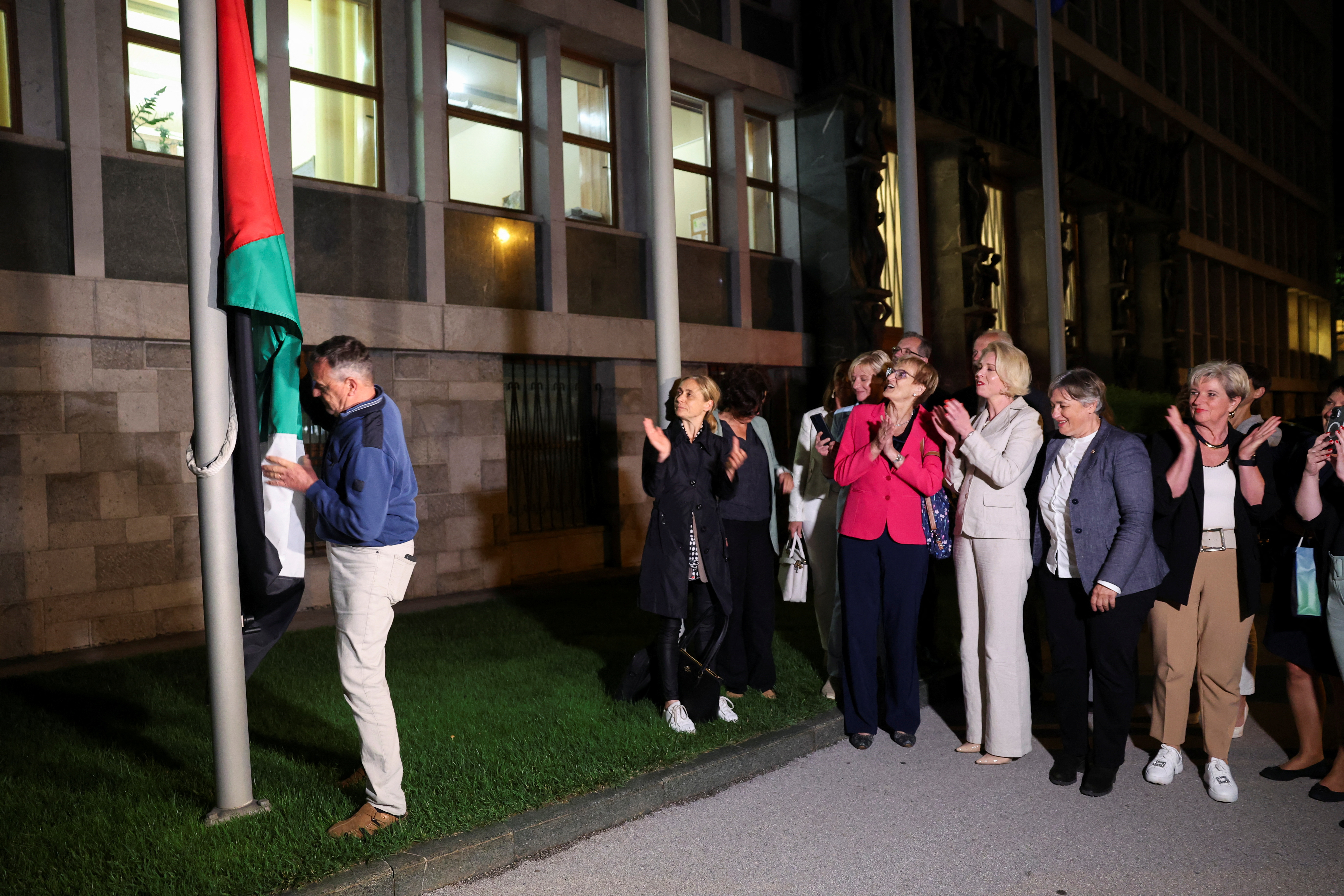 Slovenian parliament approves the recognition of an independent Palestinian state, in Lubljana