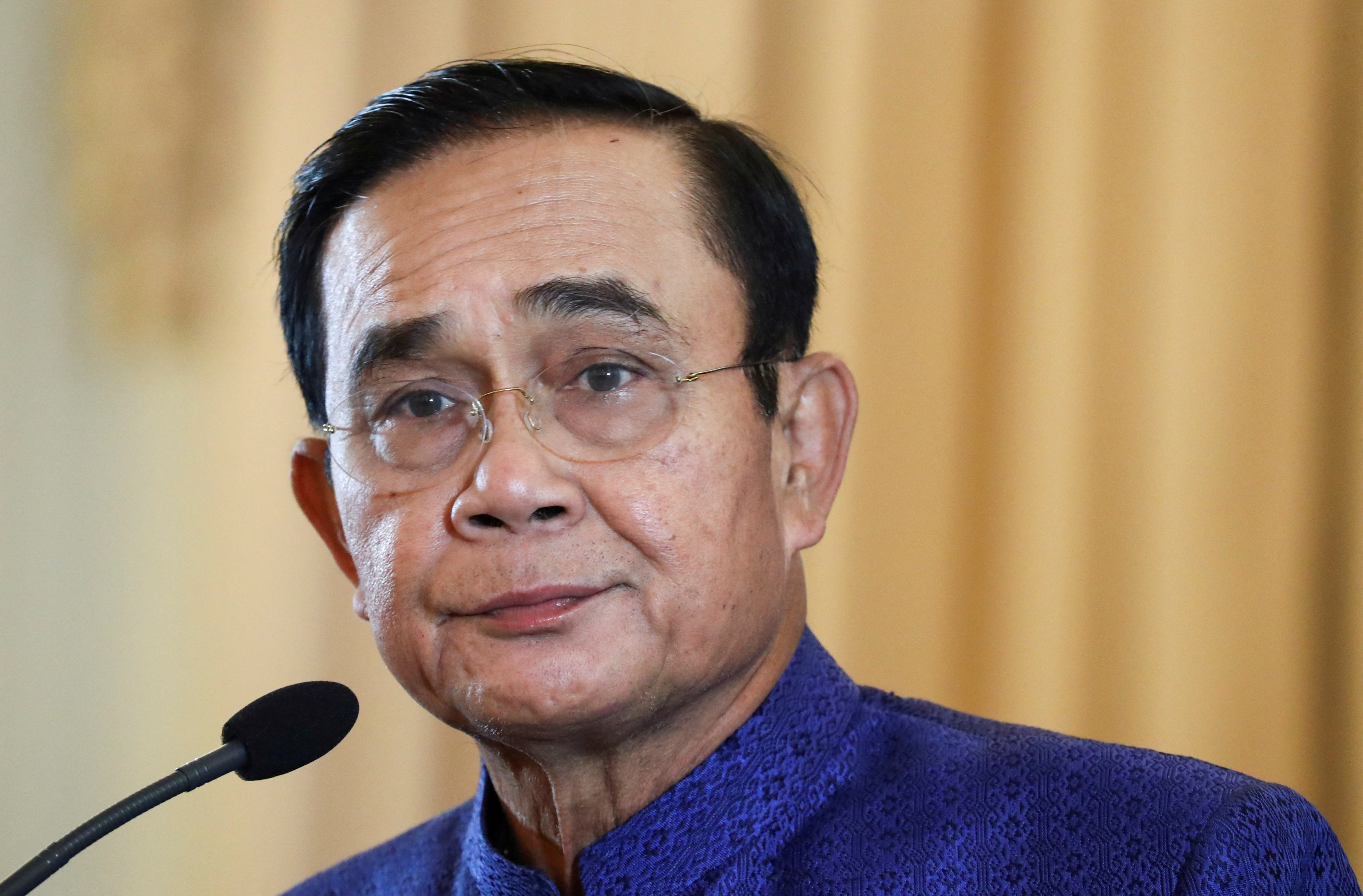 Thailand's Prime Minister Prayuth Chan-ocha speaks during a news conference in Bangkok