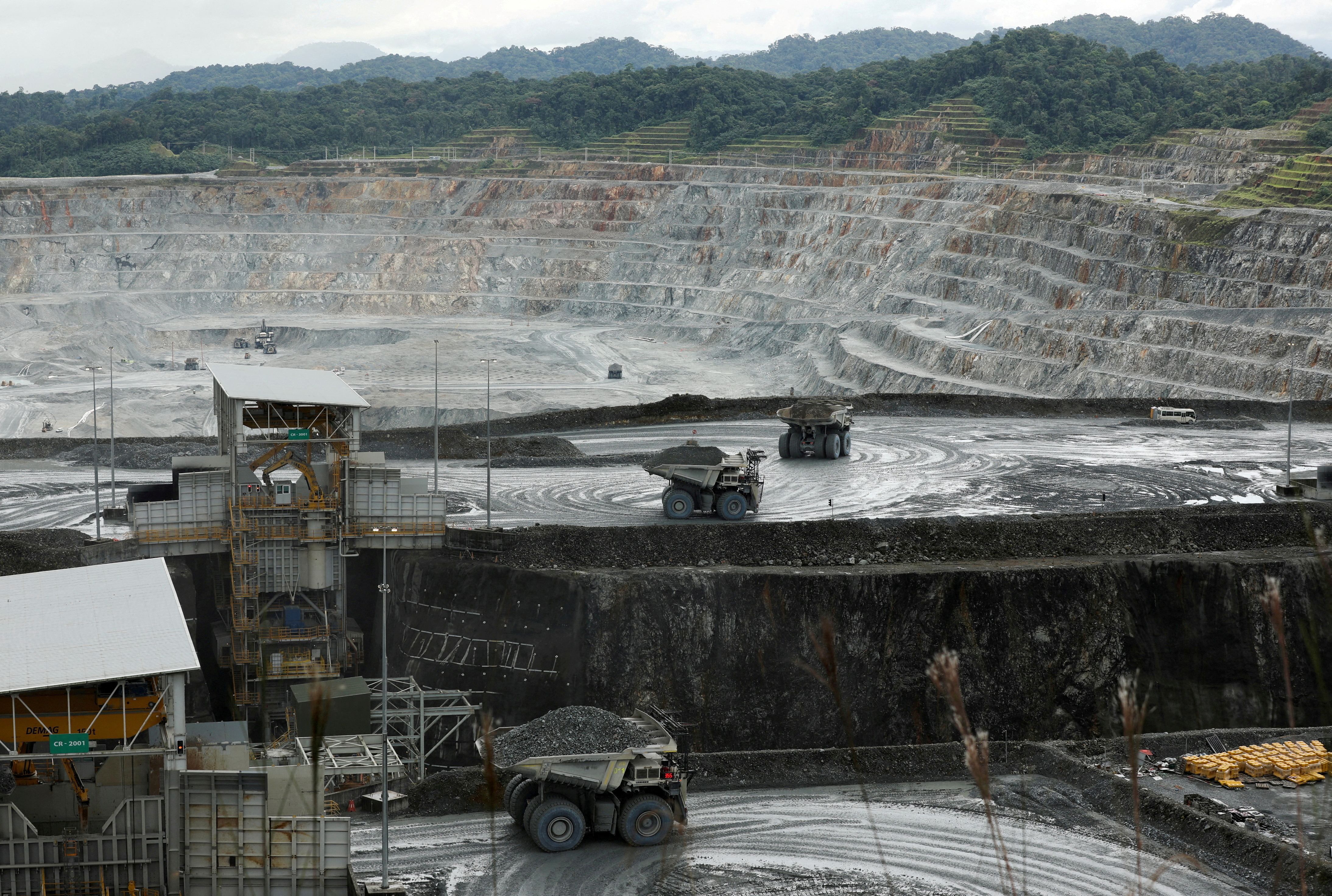 Cobre Panama mine owned by First Quantum Minerals in Donoso