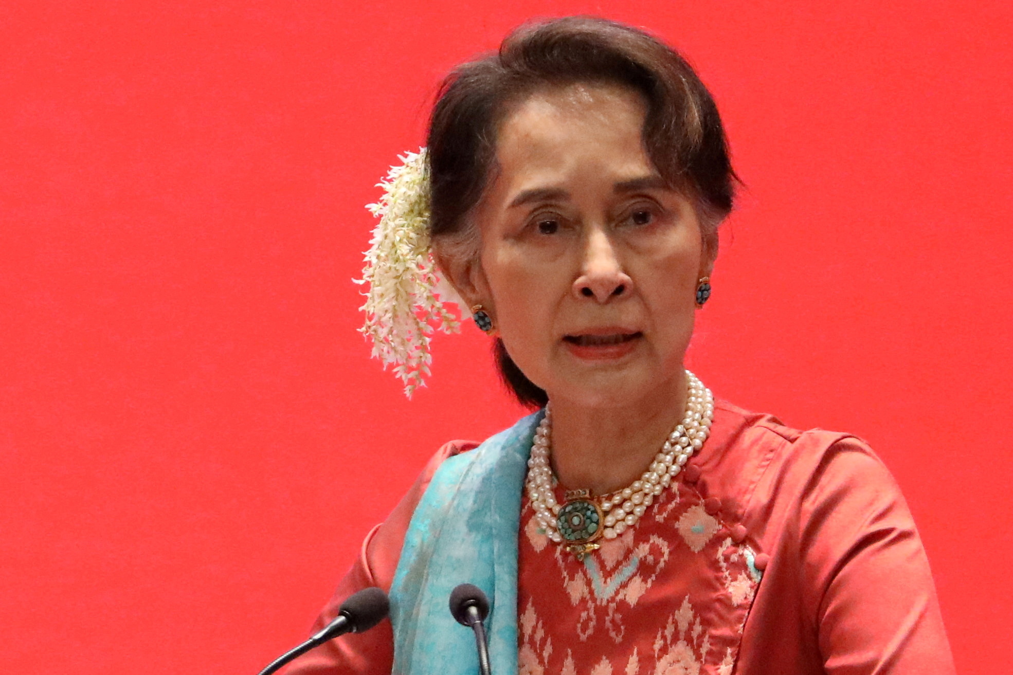 Myanmar's State Counsellor Aung San Suu Kyi attends Invest Myanmar in Naypyitaw