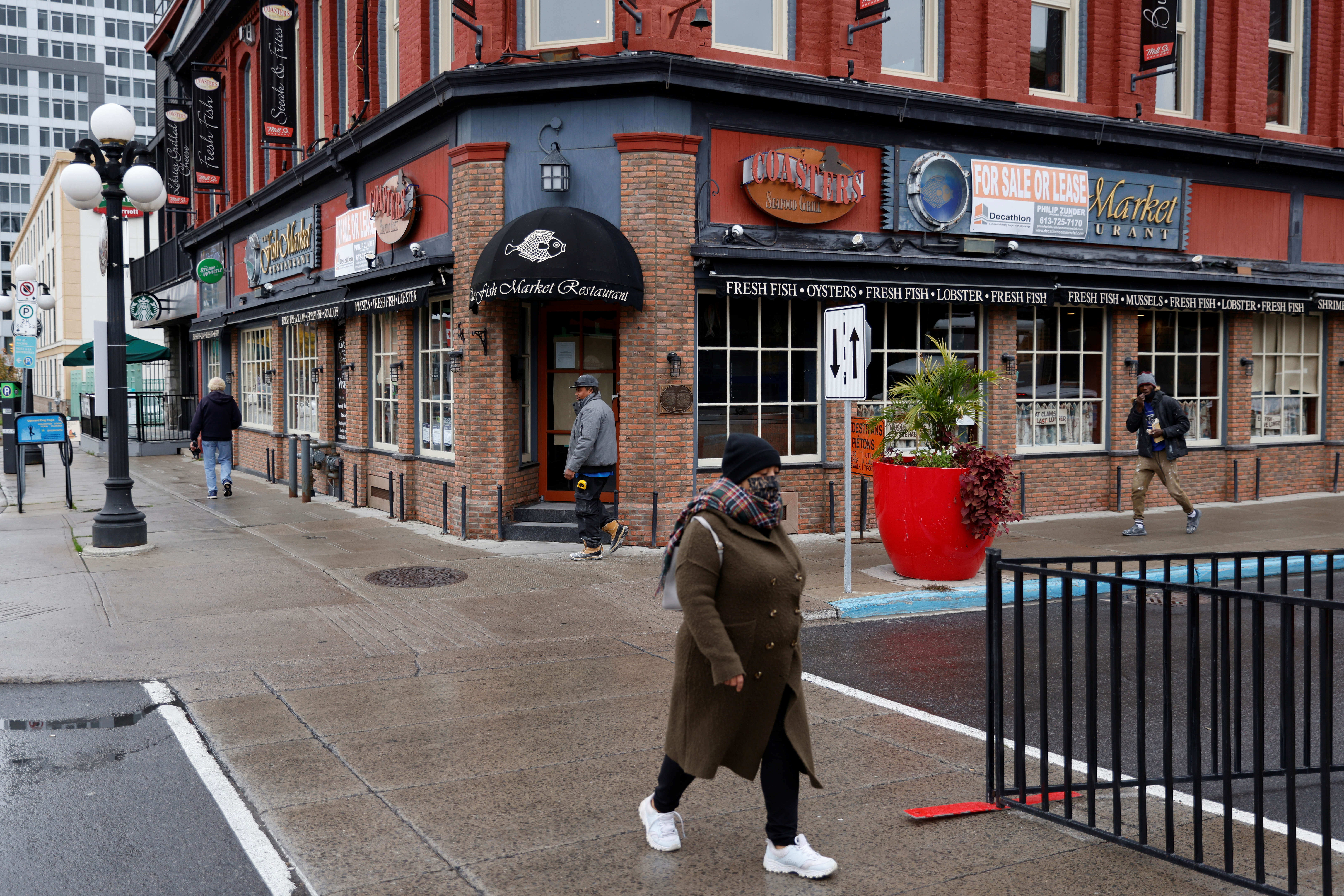The Fish Market Restaurant in the ByWard Market is seen closed as a result of measures taken to slow the spread of the coronavirus disease (COVID-19) in Ottawa
