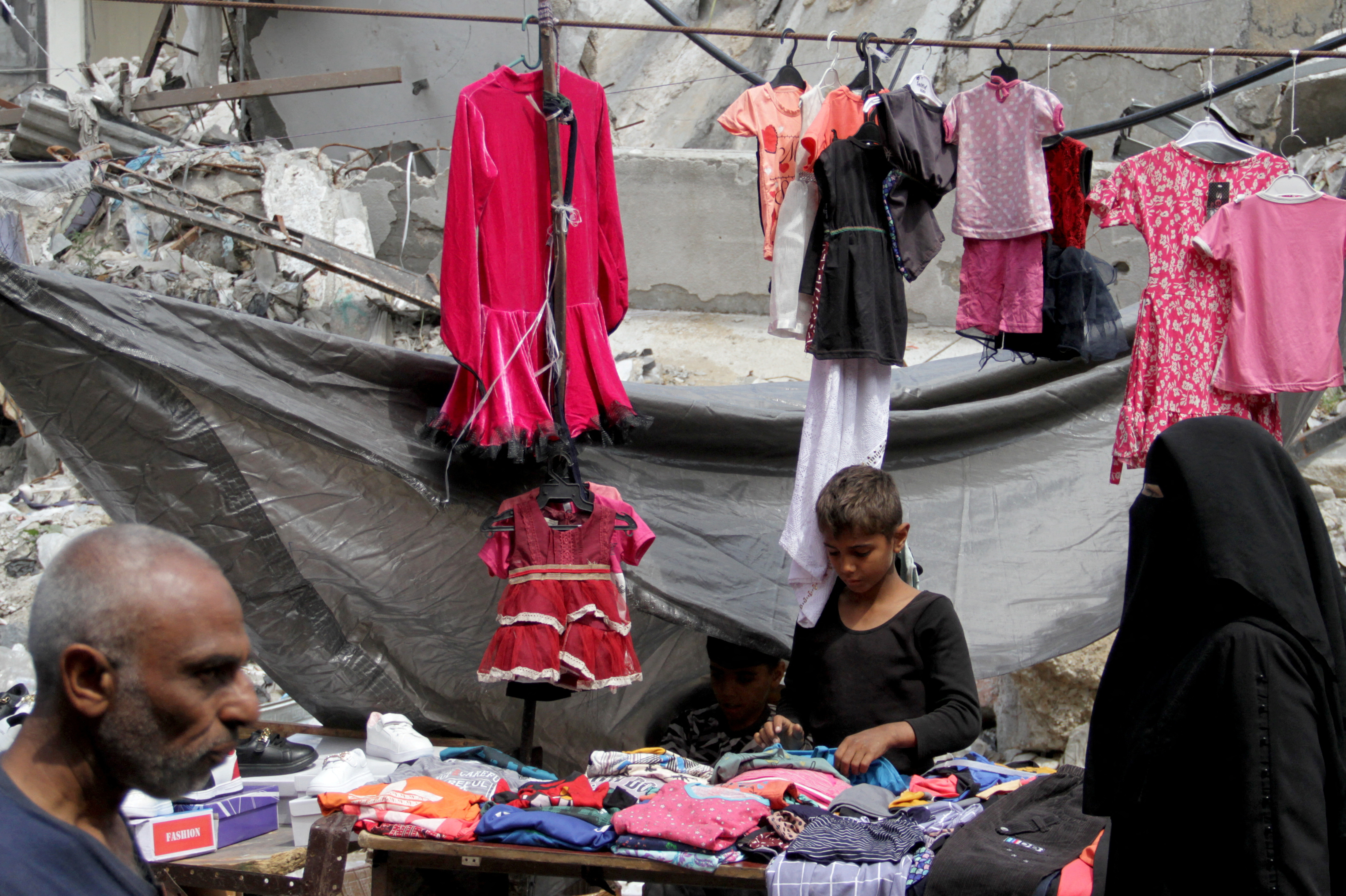 Palestinians prepare for the Eid al-Fitr in northern Gaza Strip