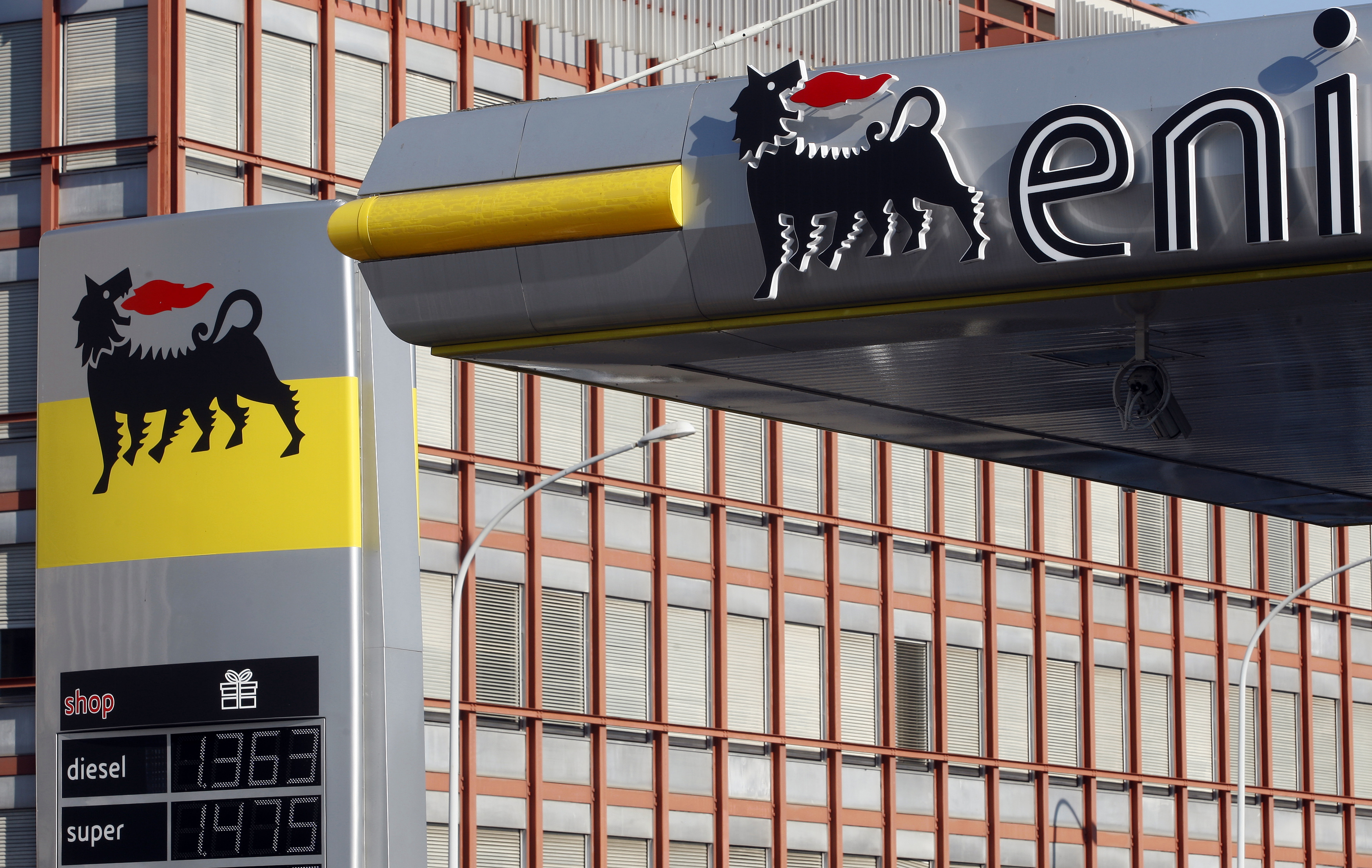 A petrol station of Italy's energy group ENI is seen in downtown Rome