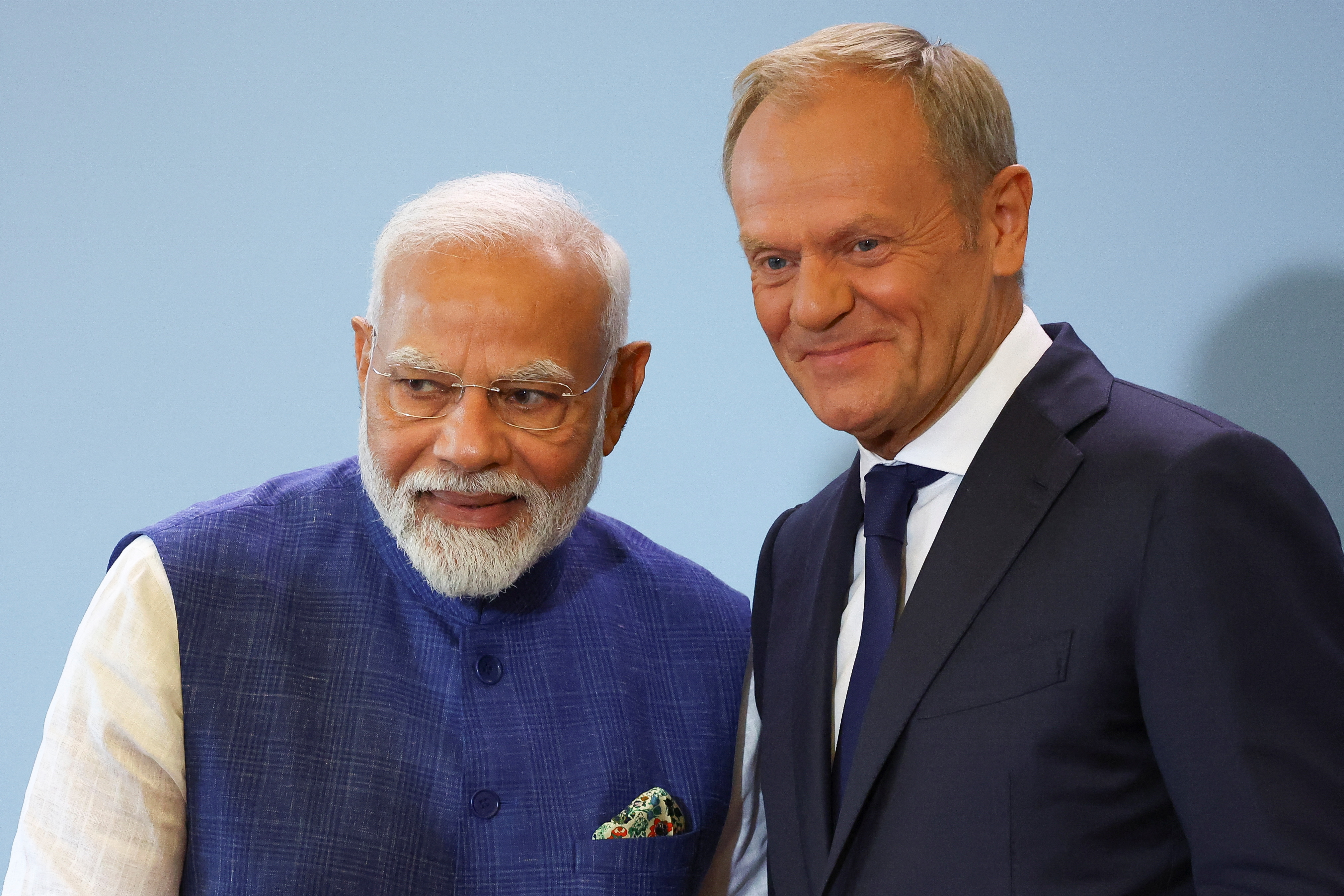 India PM Modi meets Polish leaders in Warsaw