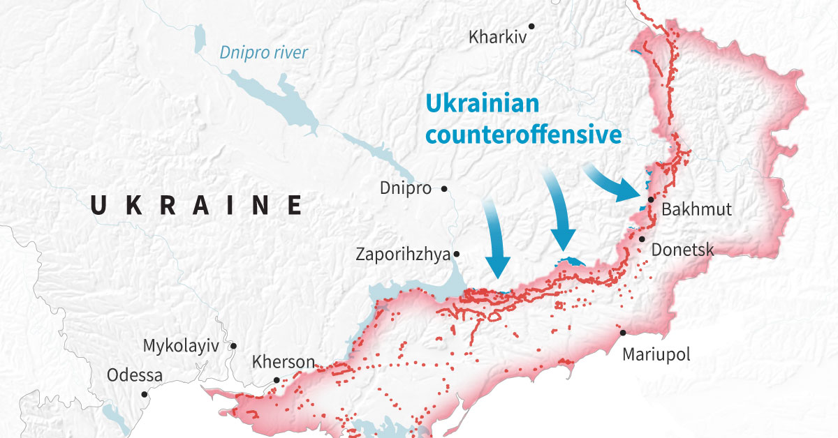 Ukraine counteroffensive maps