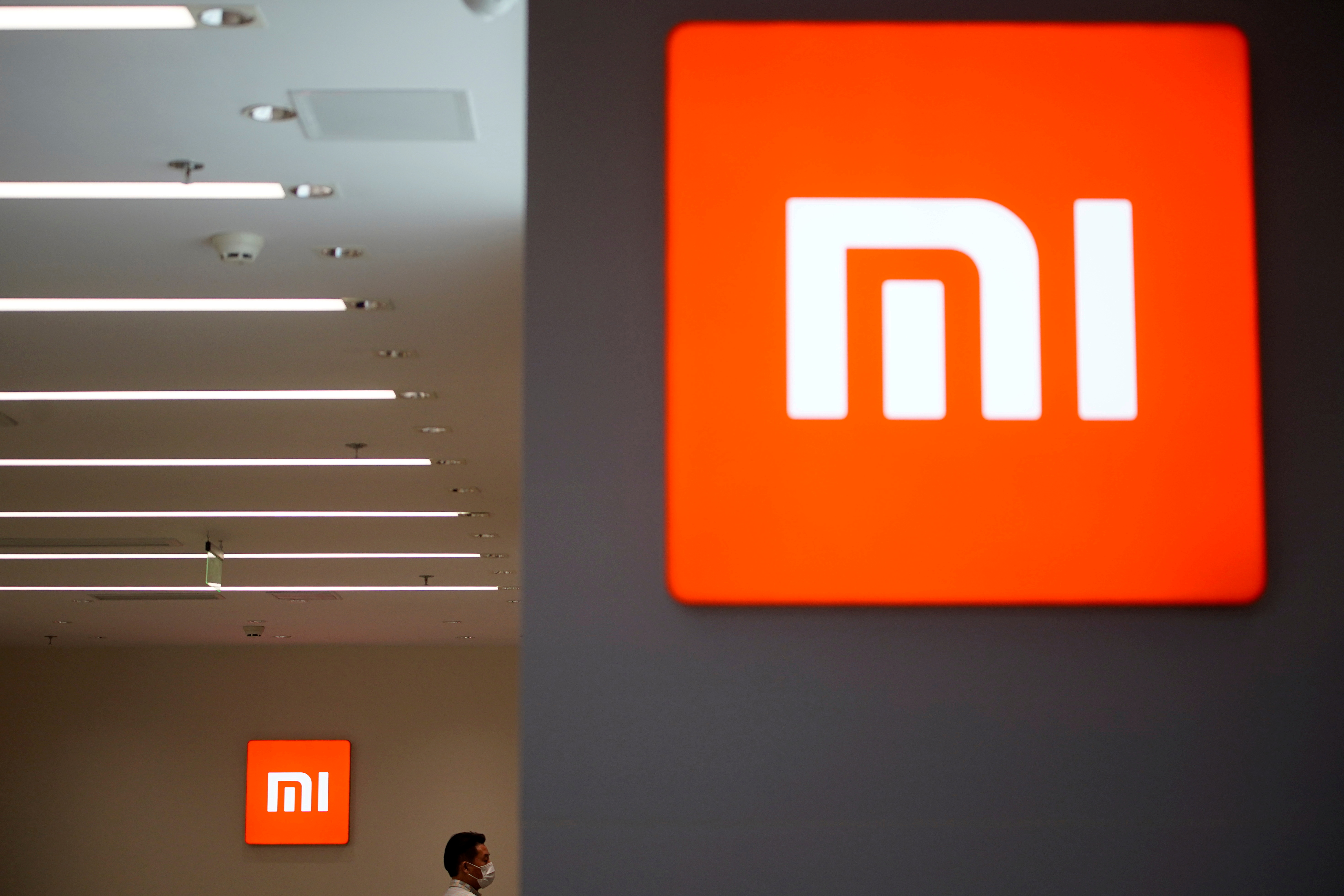 The Xiaomi logo is seen at a Xiaomi shop in Shanghai, China May 12, 2021. REUTERS/Aly Song/File Photo