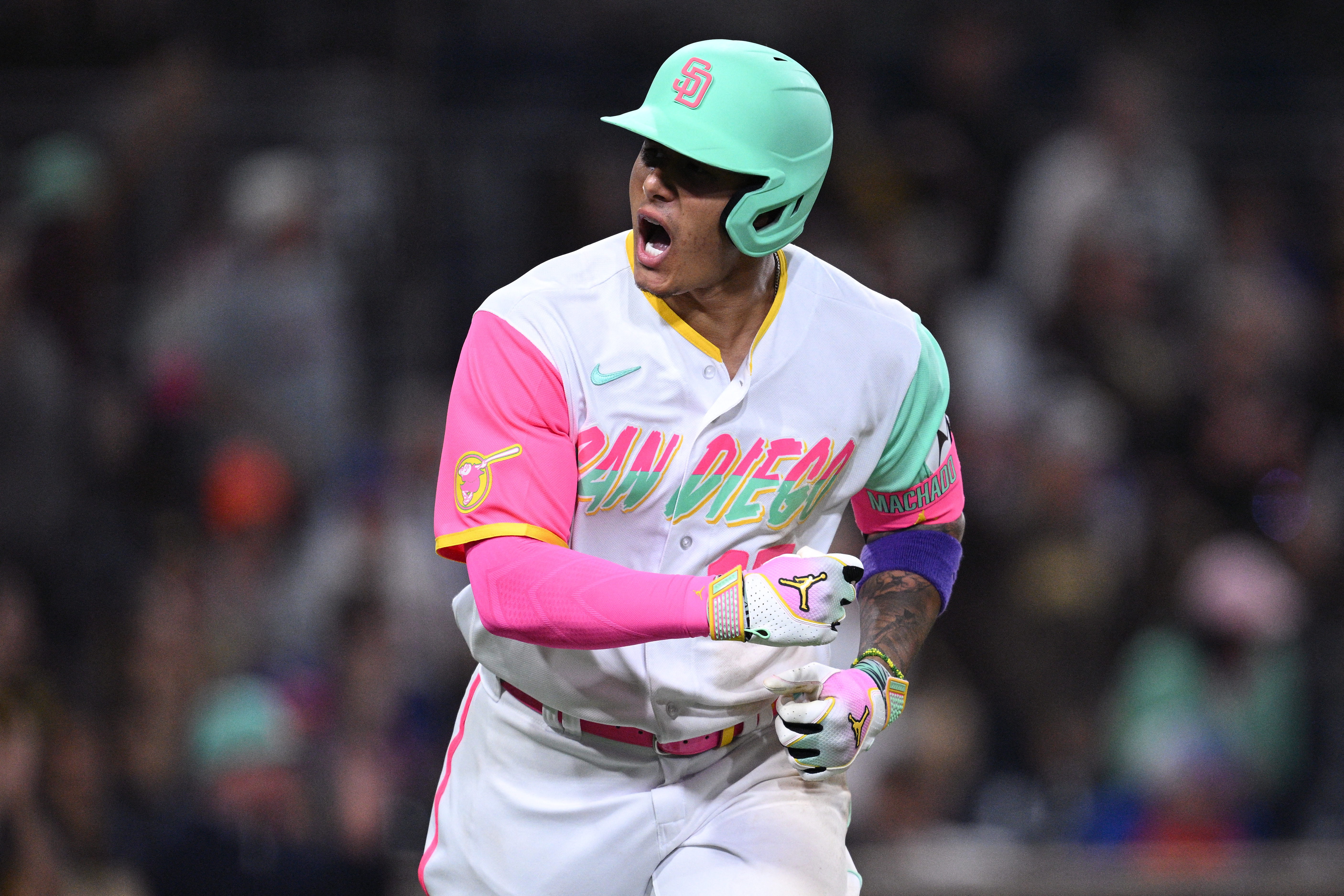 San Diego Padres Game-Used Pink Mother's Day Baseball vs New York