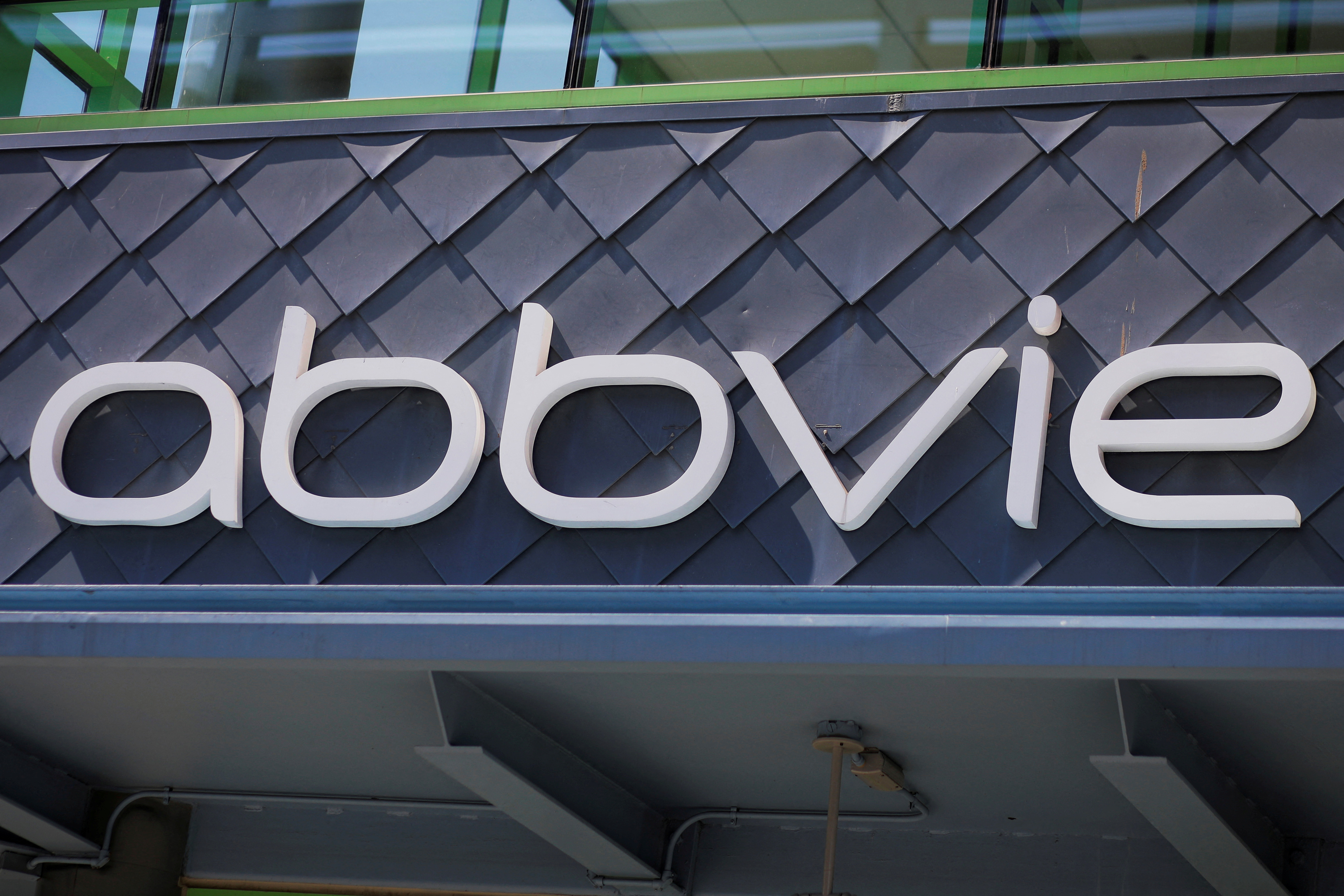 A sign outside Abbvie facility in Cambridge