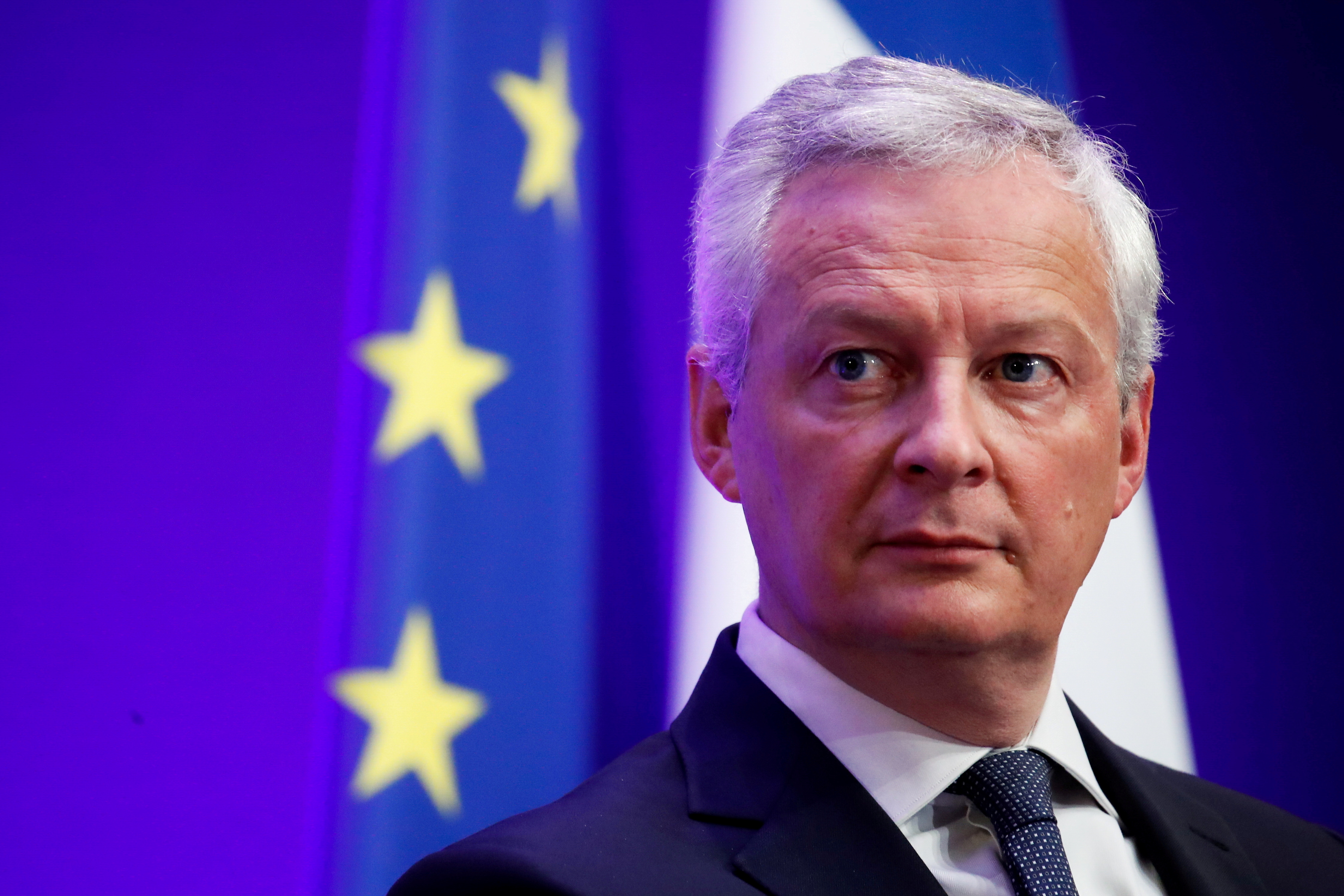French Economy and Finance Minister Bruno Le Maire attends a news conference to present French government 2022 budget at the Bercy Finance Ministry in Paris, France, September 22, 2021. REUTERS/Gonzalo Fuentes/File Photo