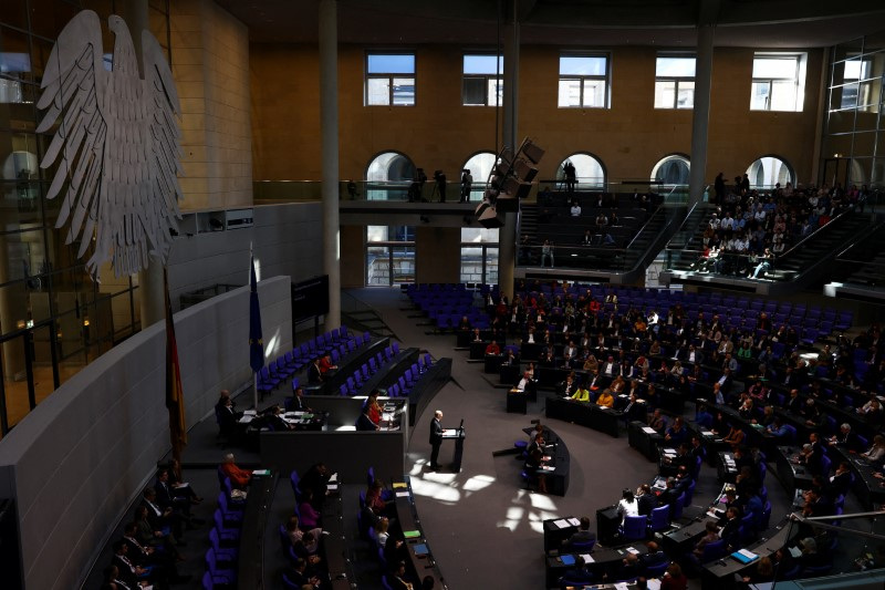 German Chancellor Scholz addresses parliament in Berlin