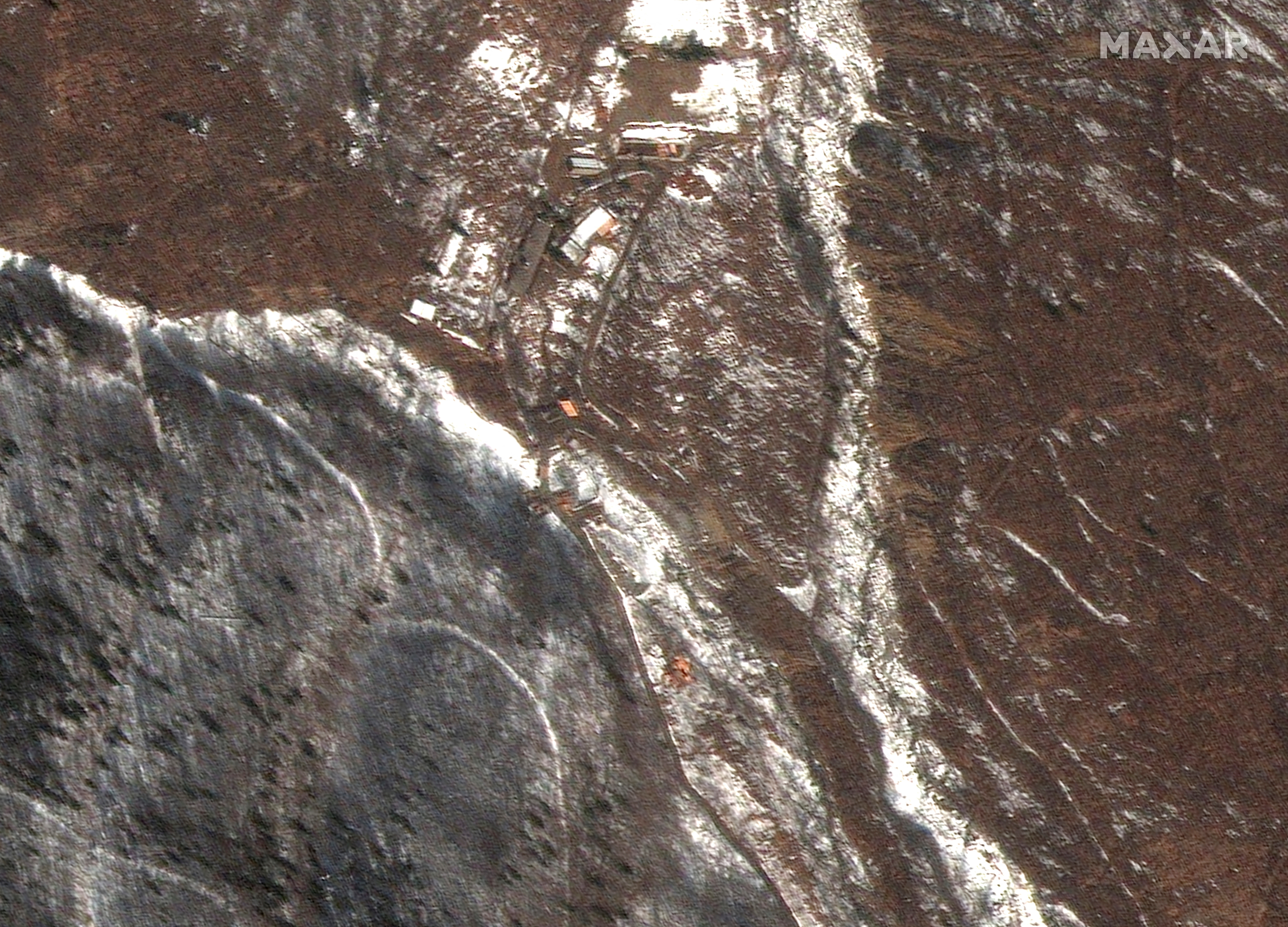 A satellite image shows new buildings in the Punggye-ri nuclear test site