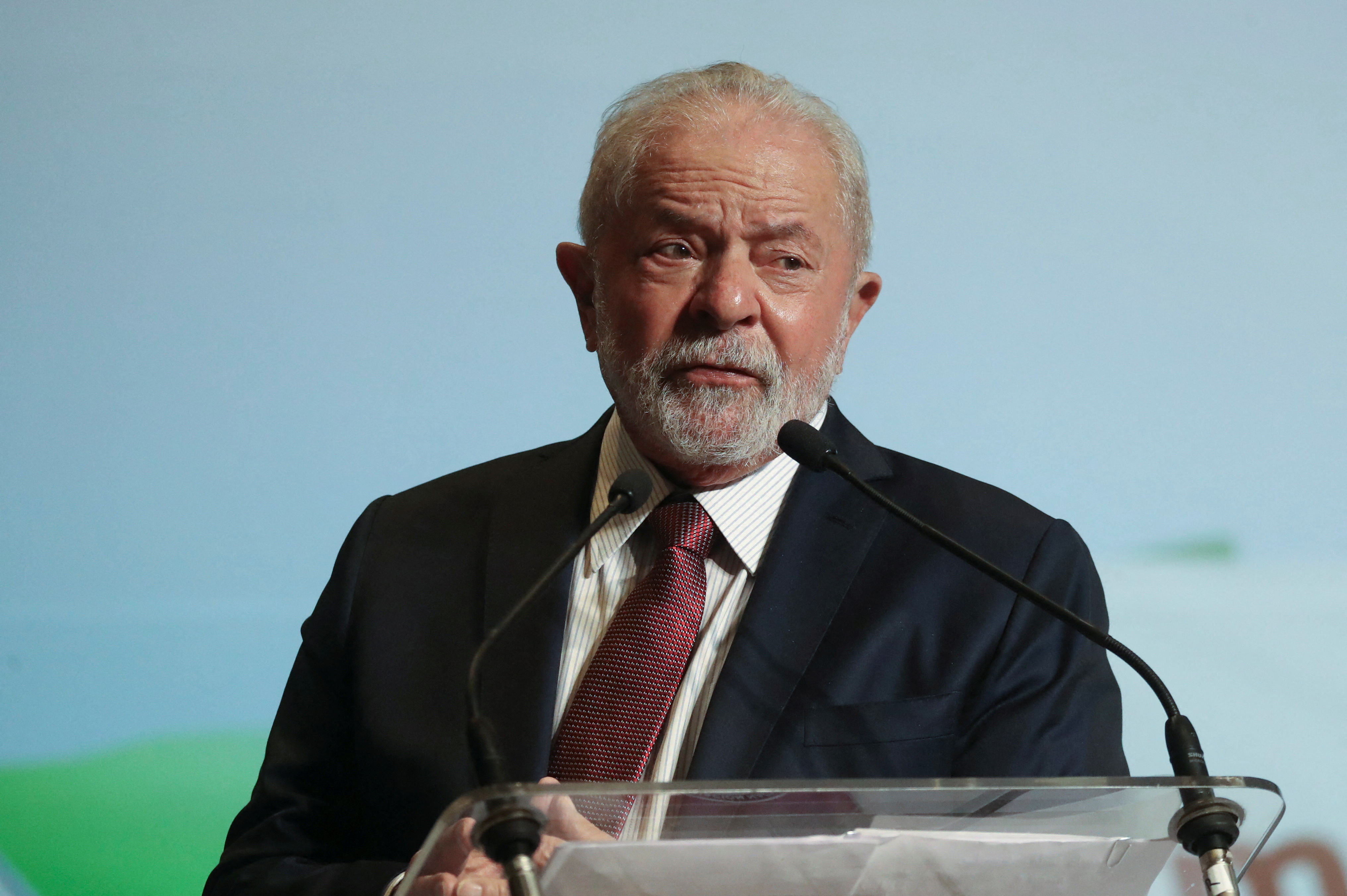 Former Brazilian President Luiz Inacio Lula da Silva attends event with lawmakers of ruling MORENA party in Mexico City