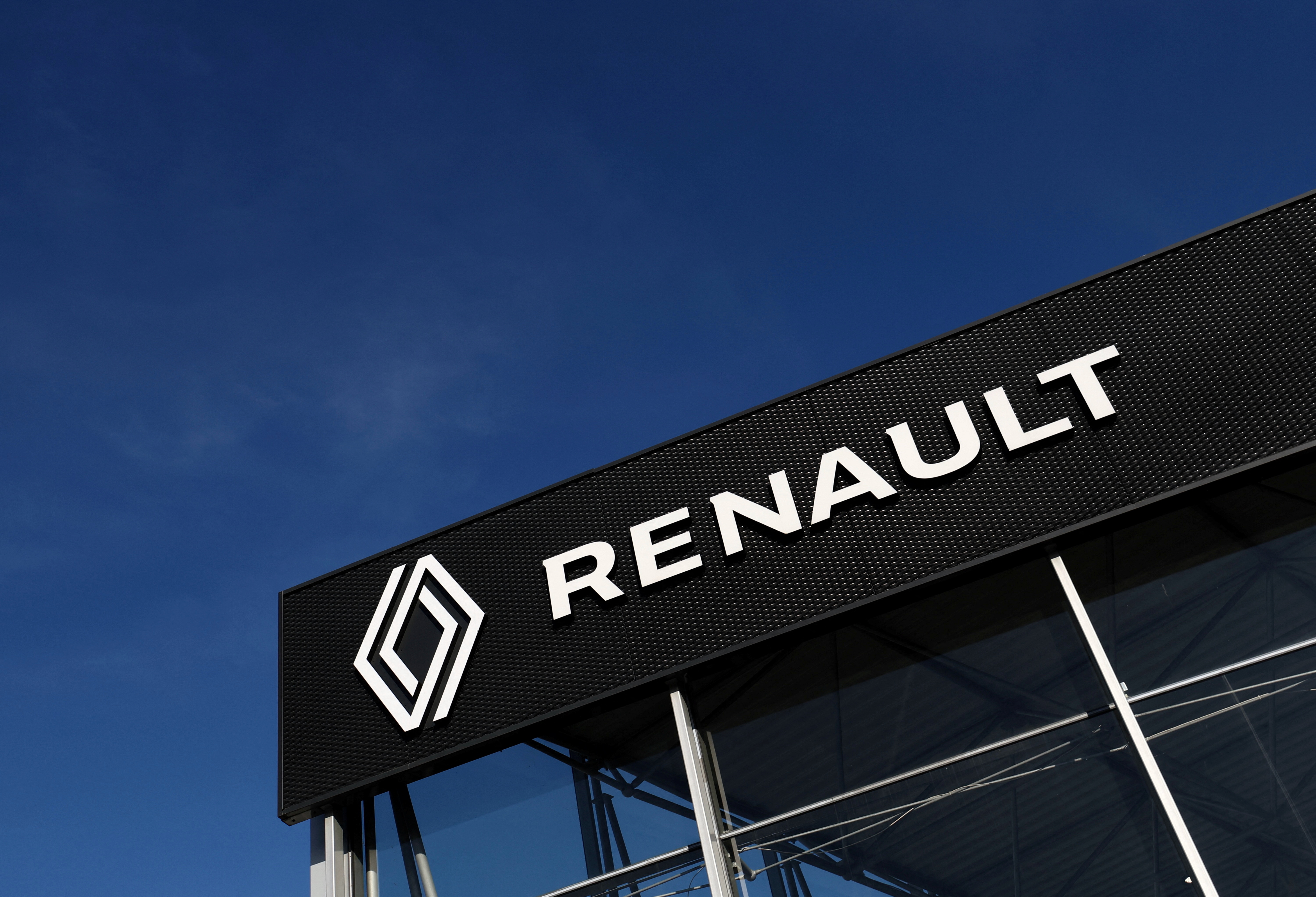 A Renault logo is pictured in Brussels